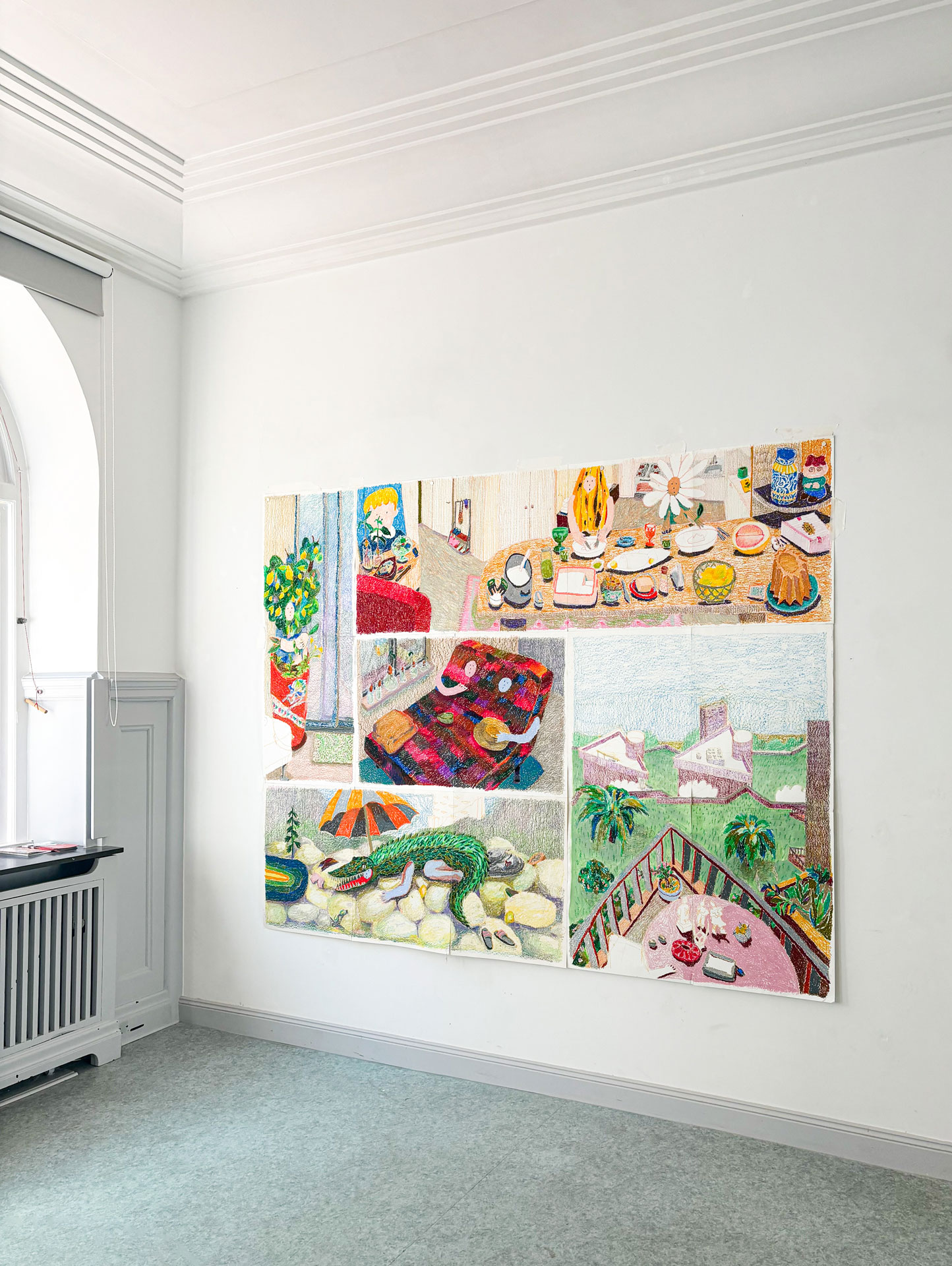 untitled, oil pastel, 240x190cm