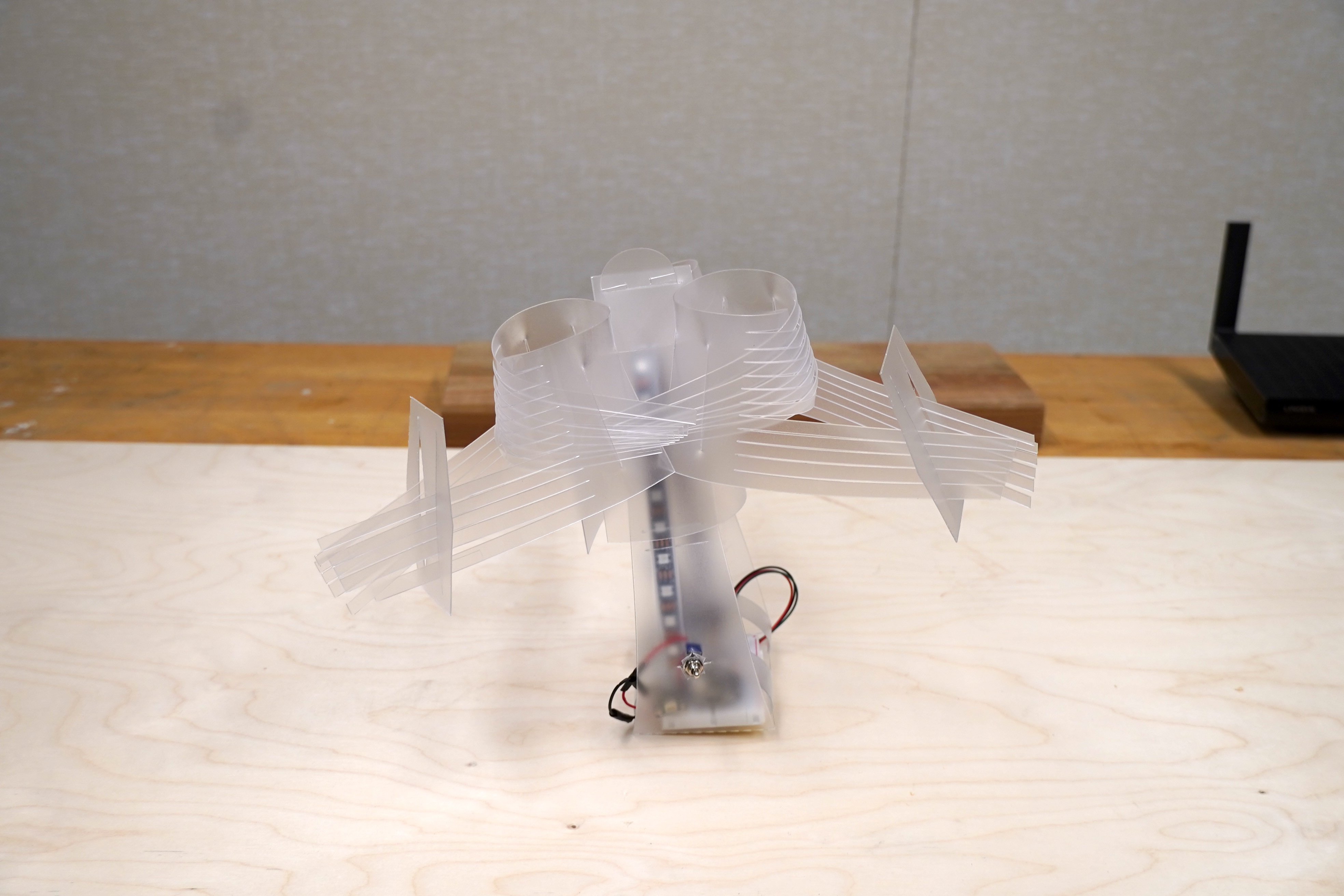 A shot of the object's form with the LEDs powered off.