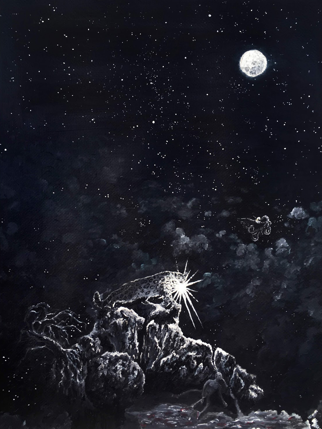 ‘sisyphus’s peak’, 2019, acrylic on paper