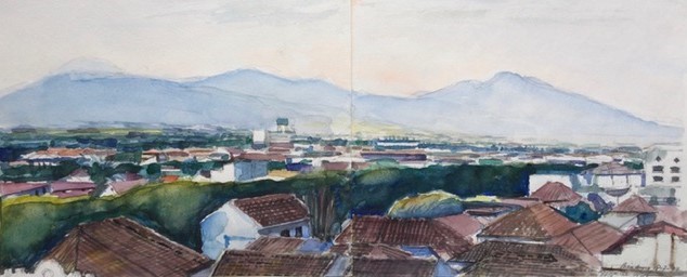 Bandung 1994 - watercolor 22x53 cm
