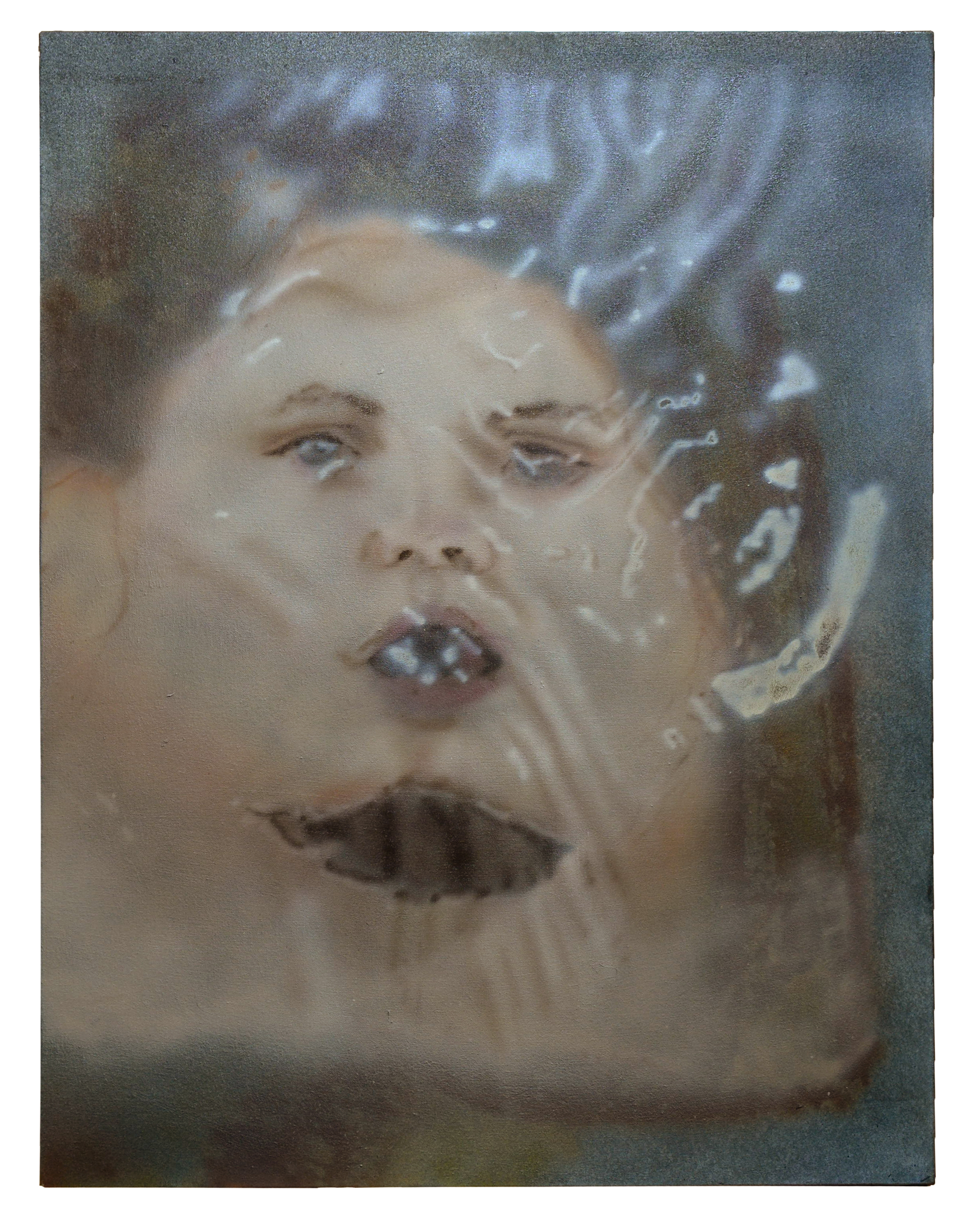 Me as a nourishing face mask, acrylic on canvas, 80 x 60 cm, 2021