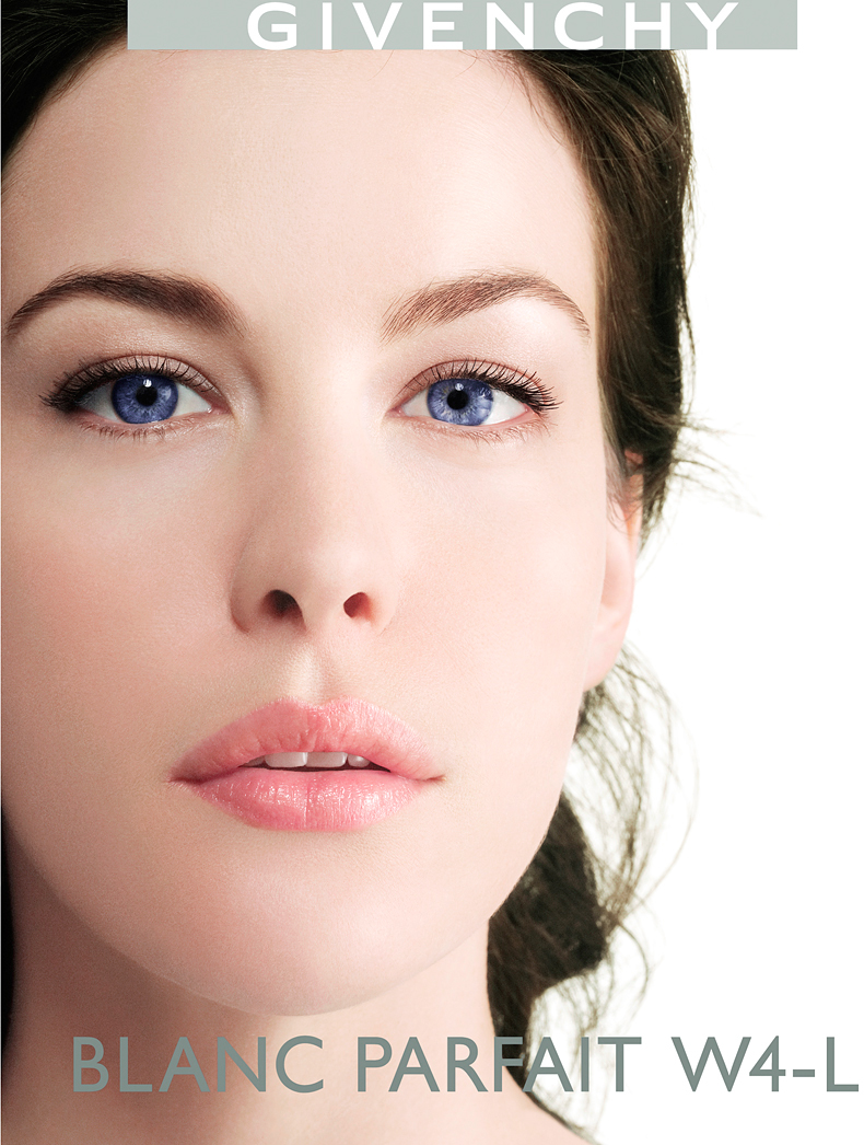 KMA photographer Isabelle Bonjean shoots a close up photograph of a white female model with big blue eyes for Givenchy