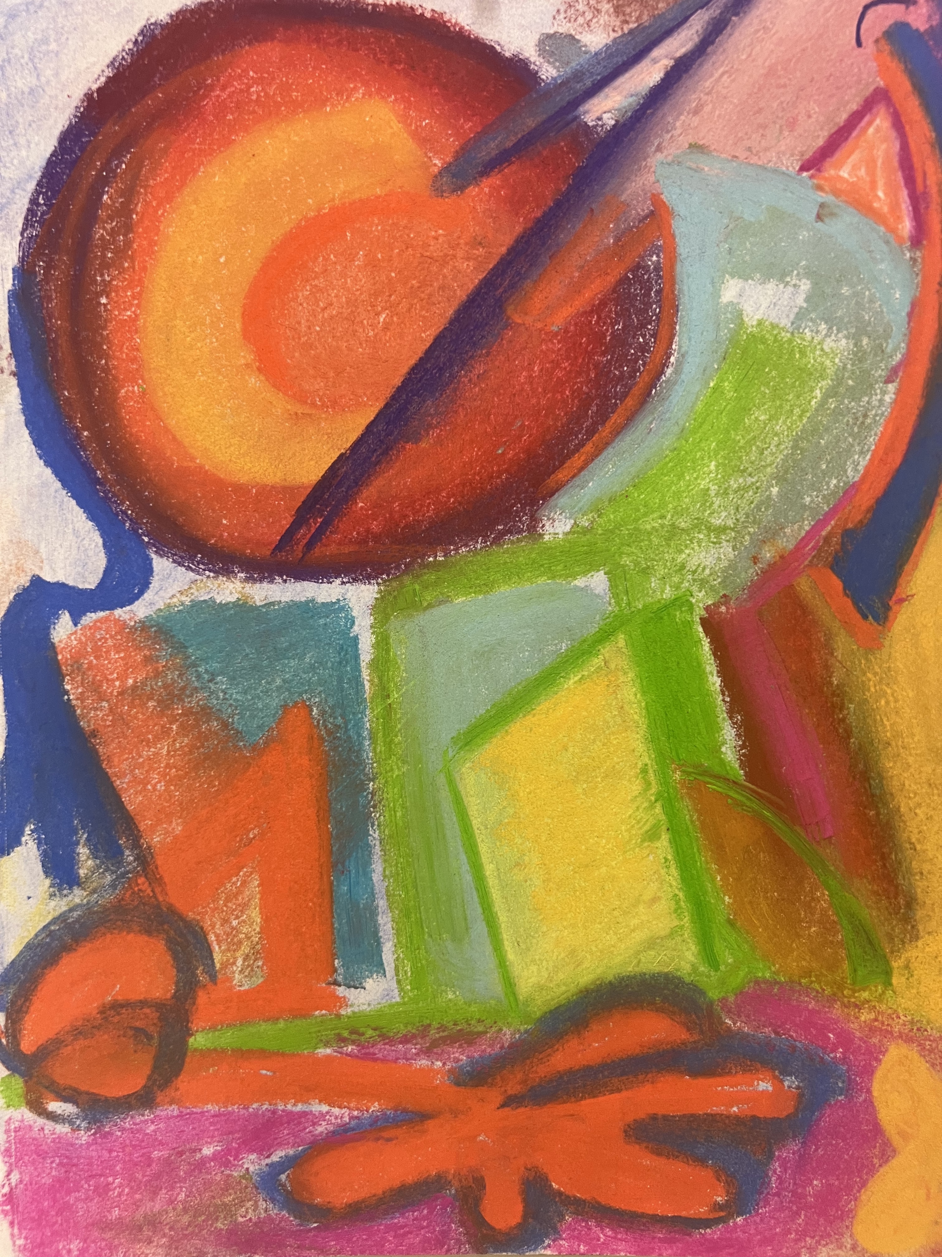 GET A HOLD, 2024 PASTEL ON PAPER 9 X 12 