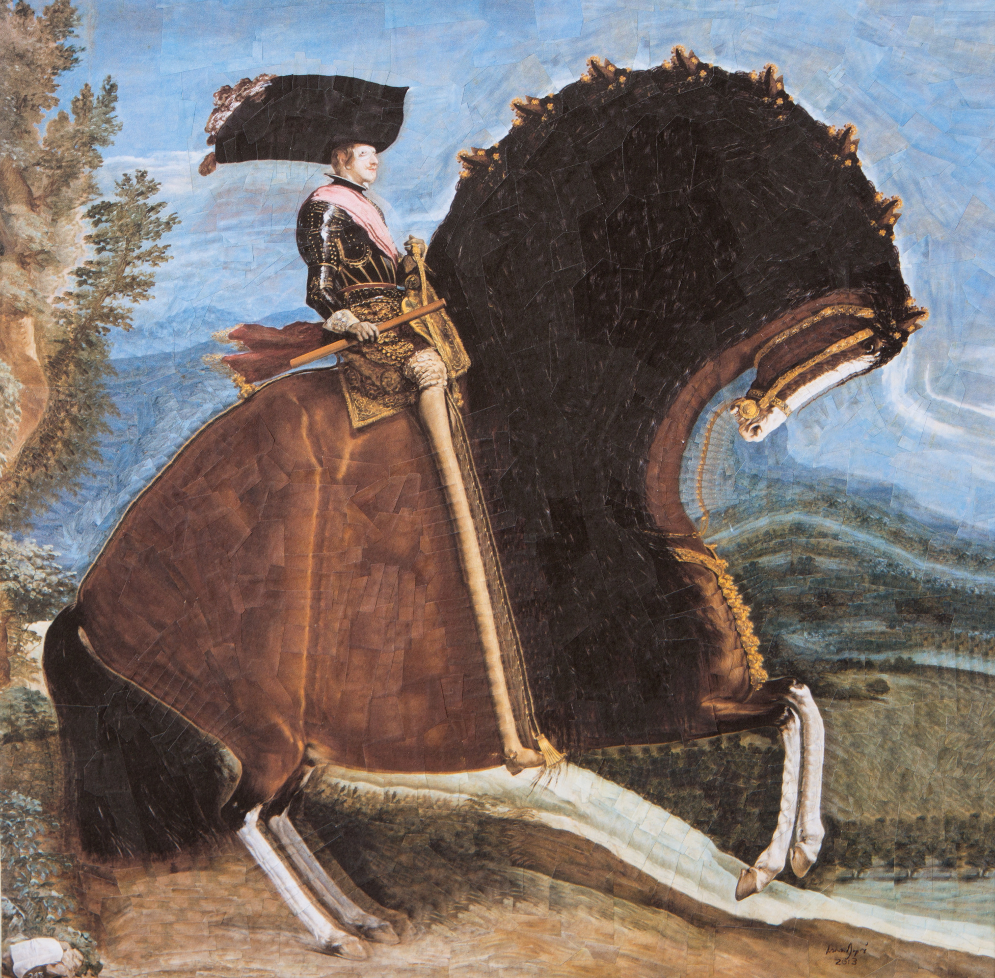 Equine for Galeria Alegria, 2013, 14 x 14 inches