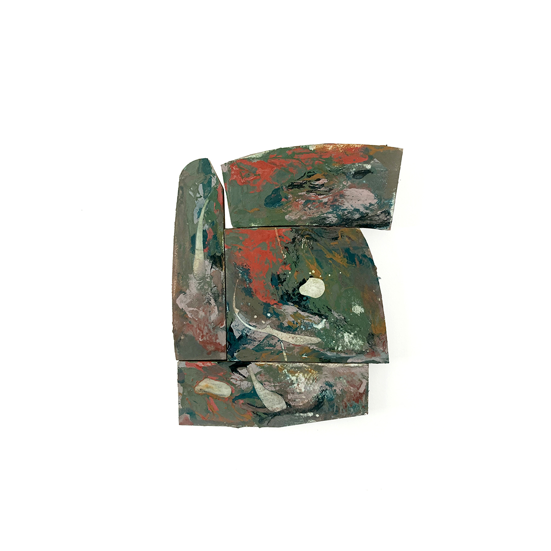 SPRING RYTHM NUMBER 3 (2023) Acrylic paint on timber board. 28 x 34cm