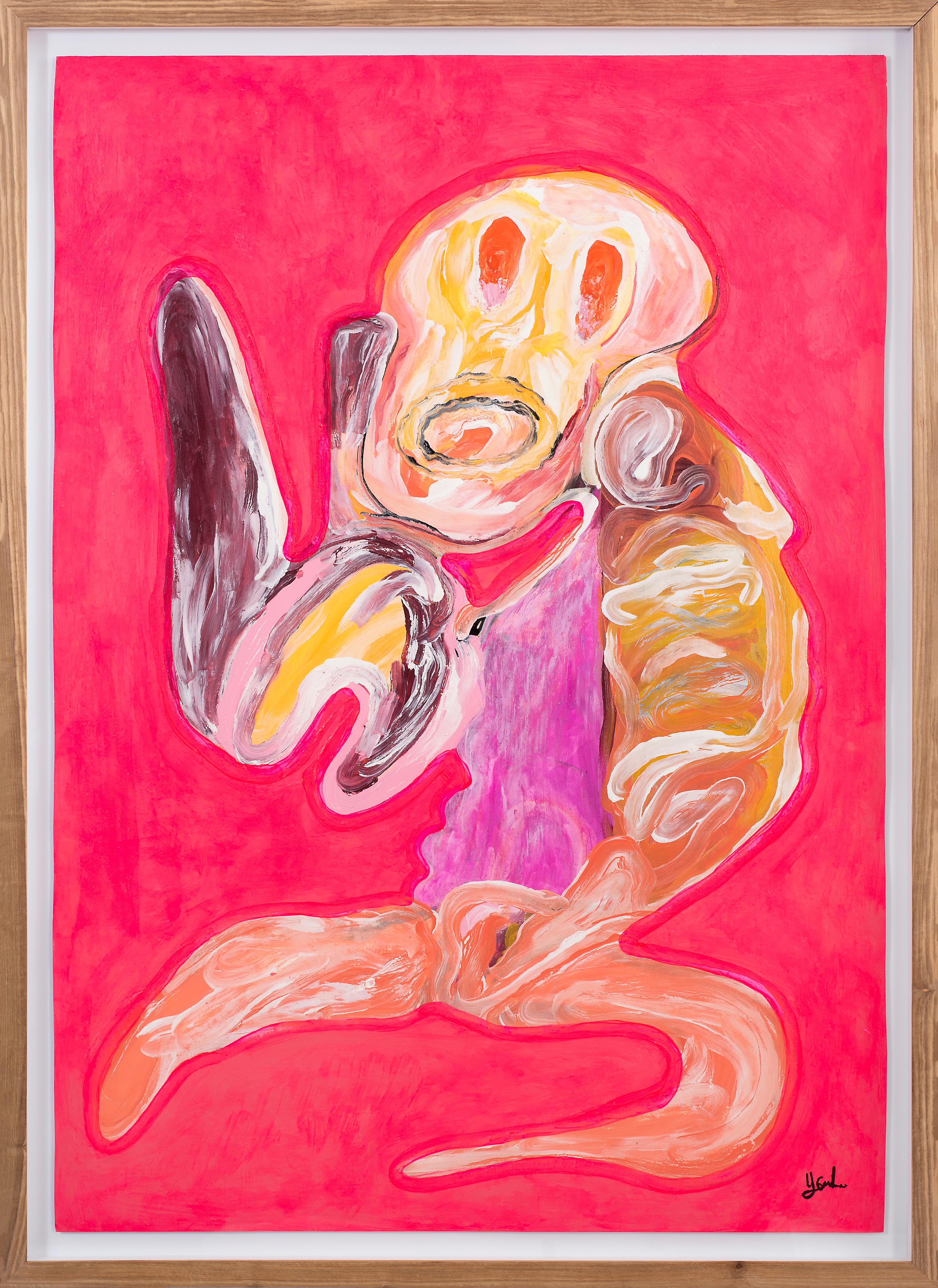 Stimulus Blob, 2020, Acrylic paint on Fabriano, 111.5 × 81 cm