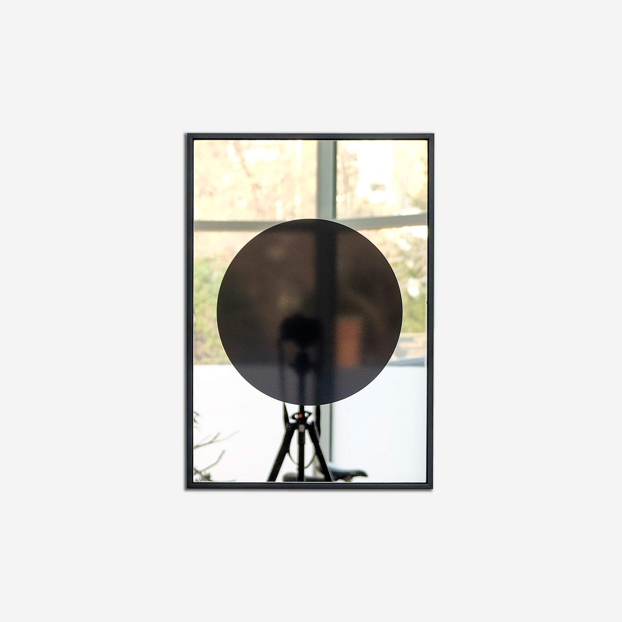 Never, 2019, Screenprint on mirror, 22 x 15 in