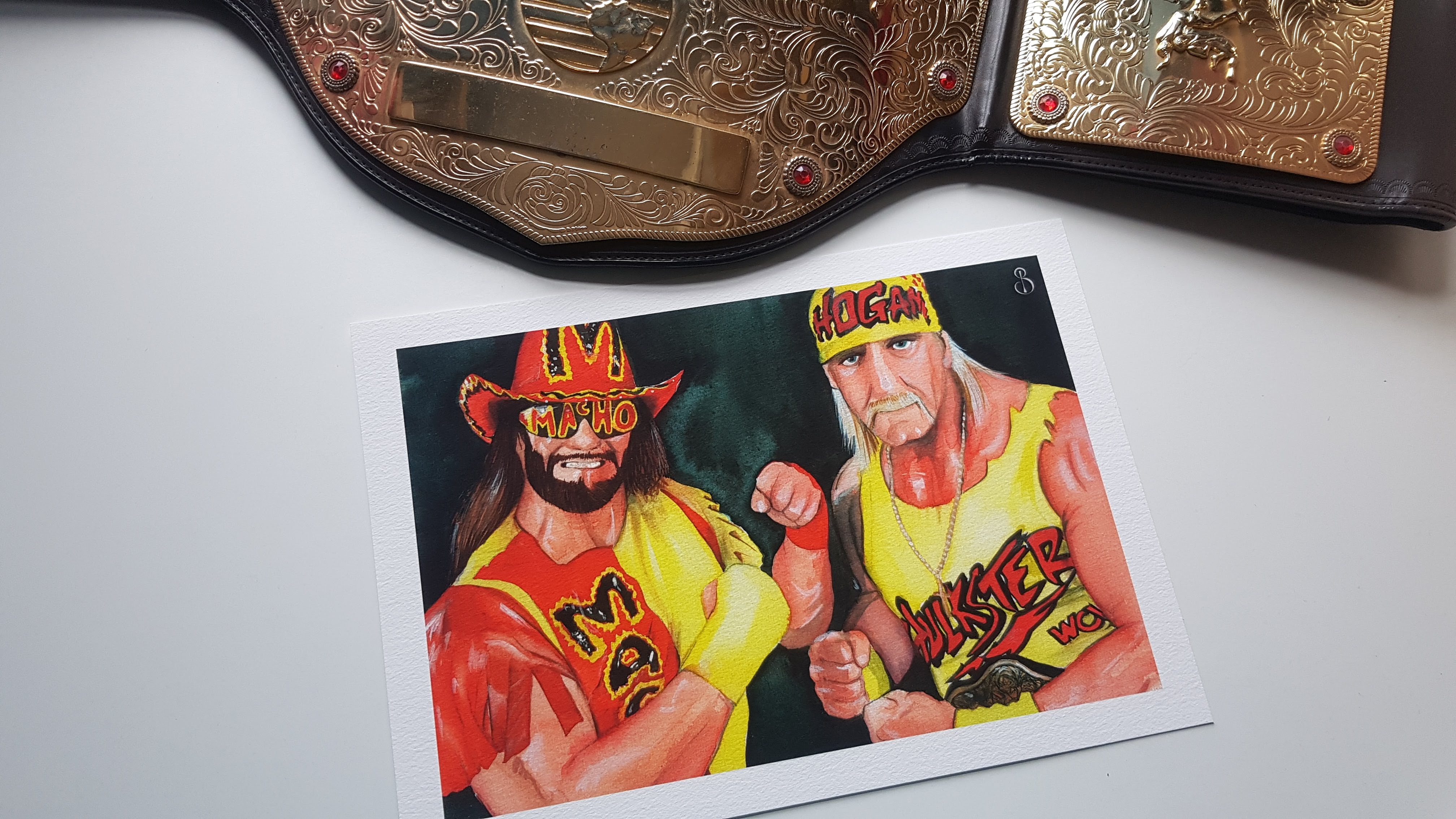 Macho man and Hulk Hogan- print avalible on etsy