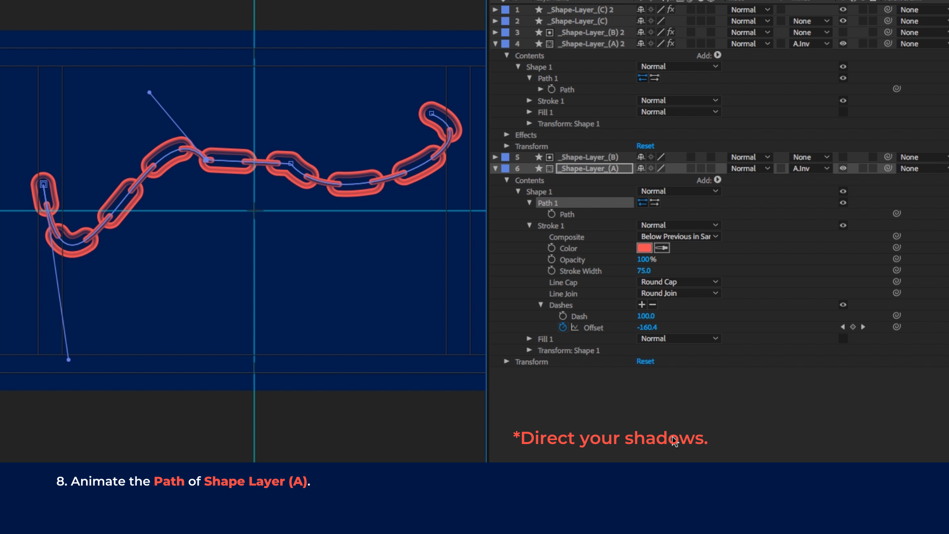 TUT02 - Animating Dynamic Chains With Shape Layers - Minority That Work |  Motion Design Studio