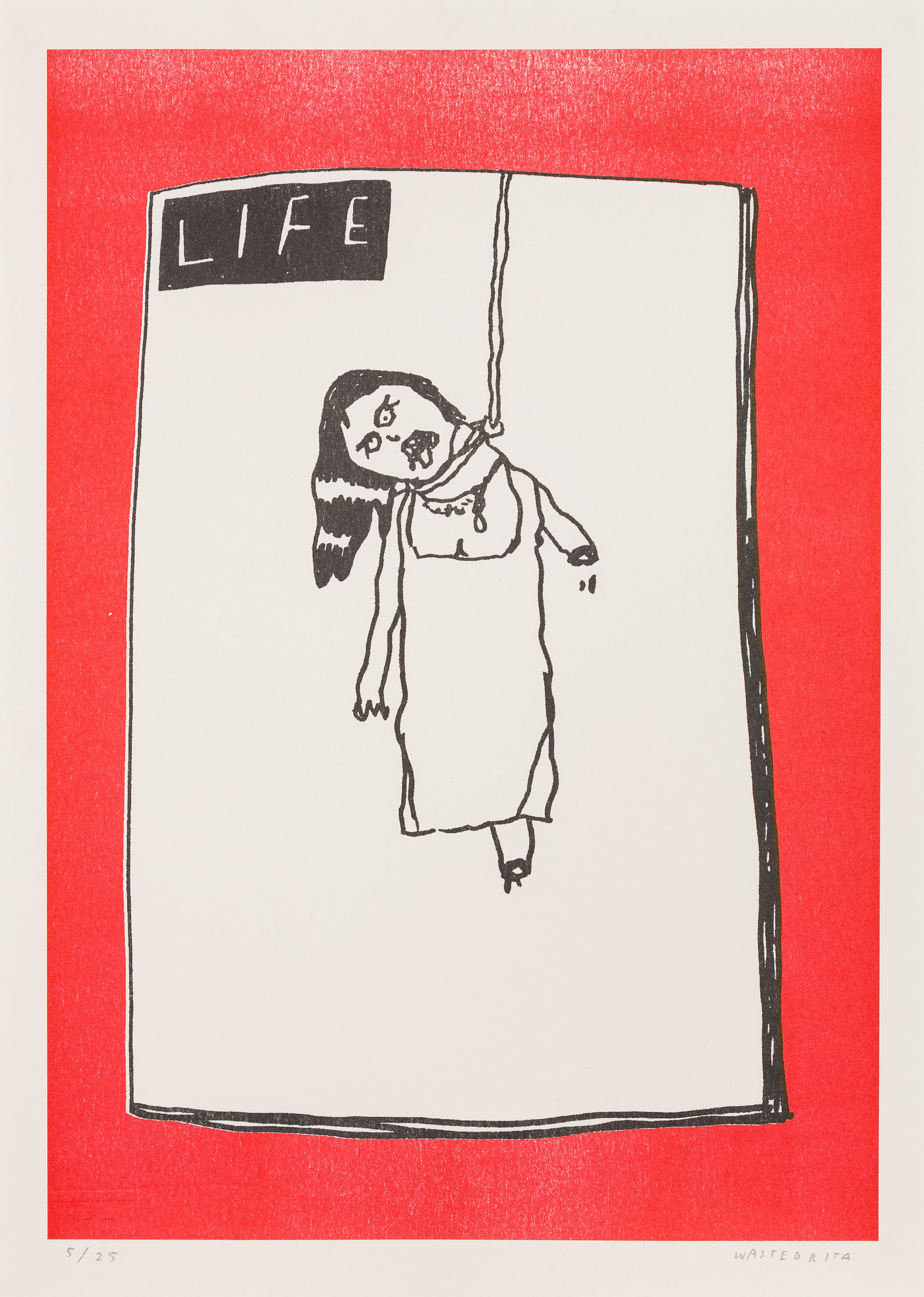 Everything Will Be Alright. 2016Risograph print on paper signed and numbered by the artistArcoprint edizioni 130 g/m2 paper42 x 29,7 cm