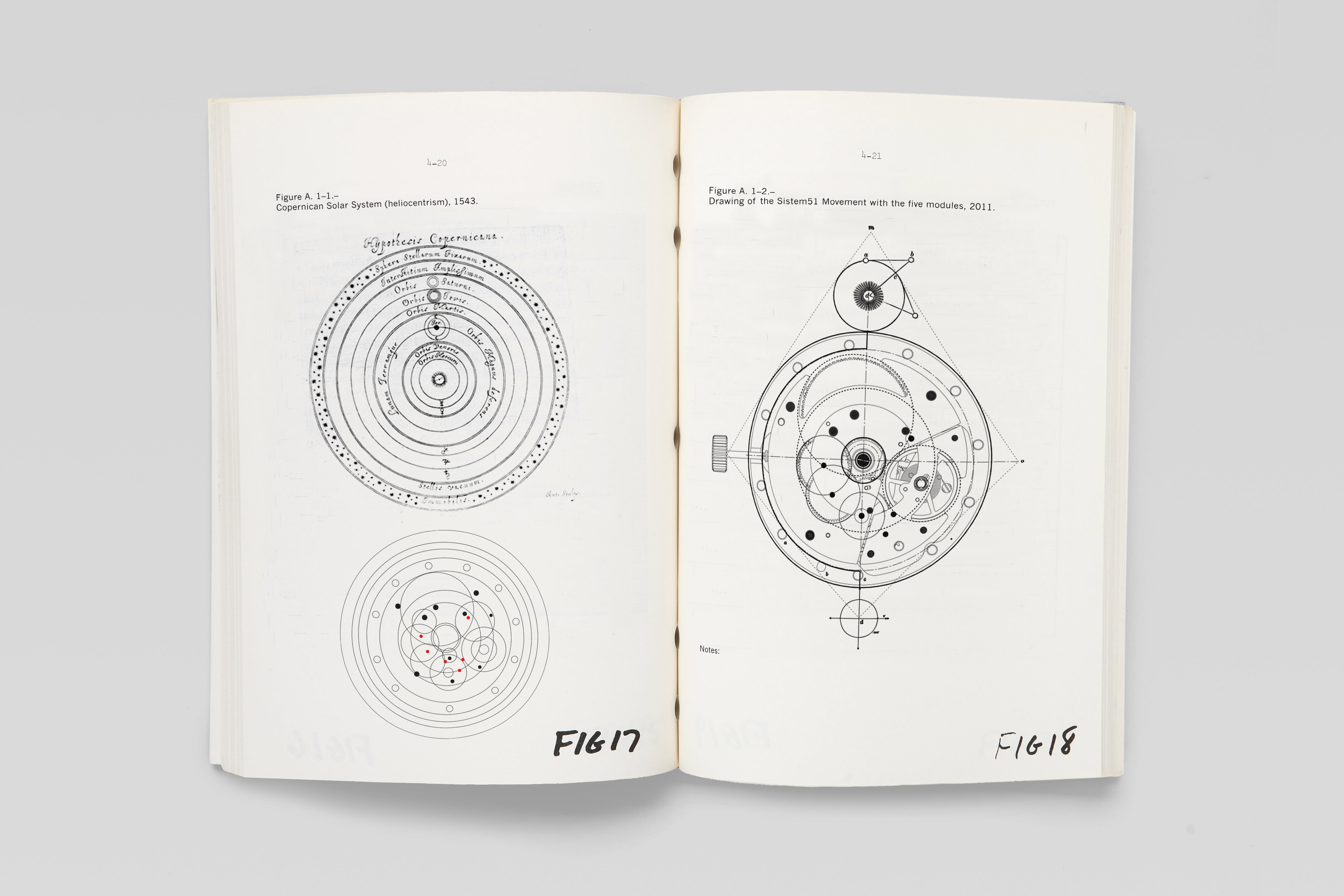Movement Concept Manual / The Copernican Solar System with the first S51 Movement Drawing