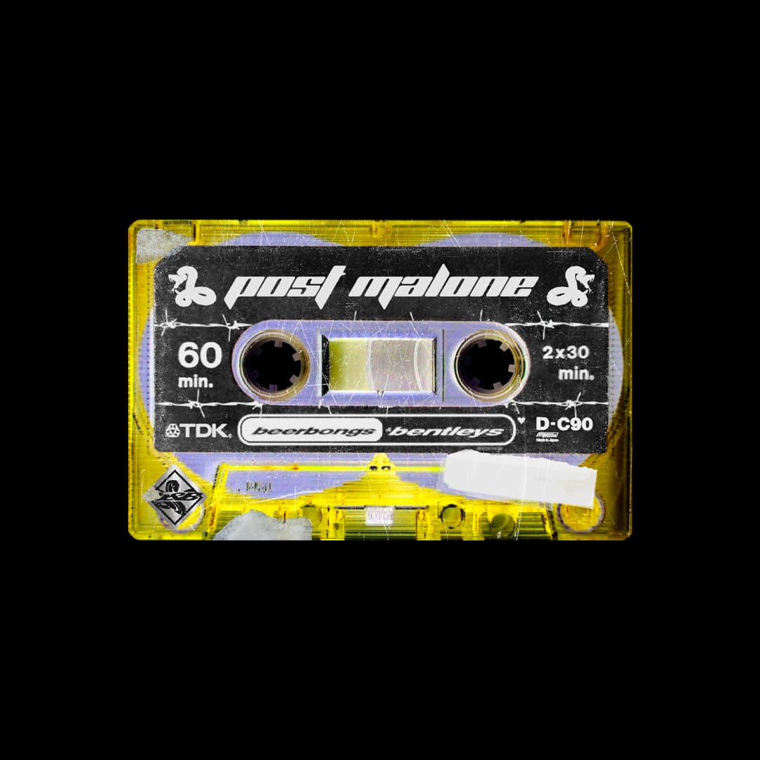 Post Malone Beerbongs & Bentleys Cassette Design