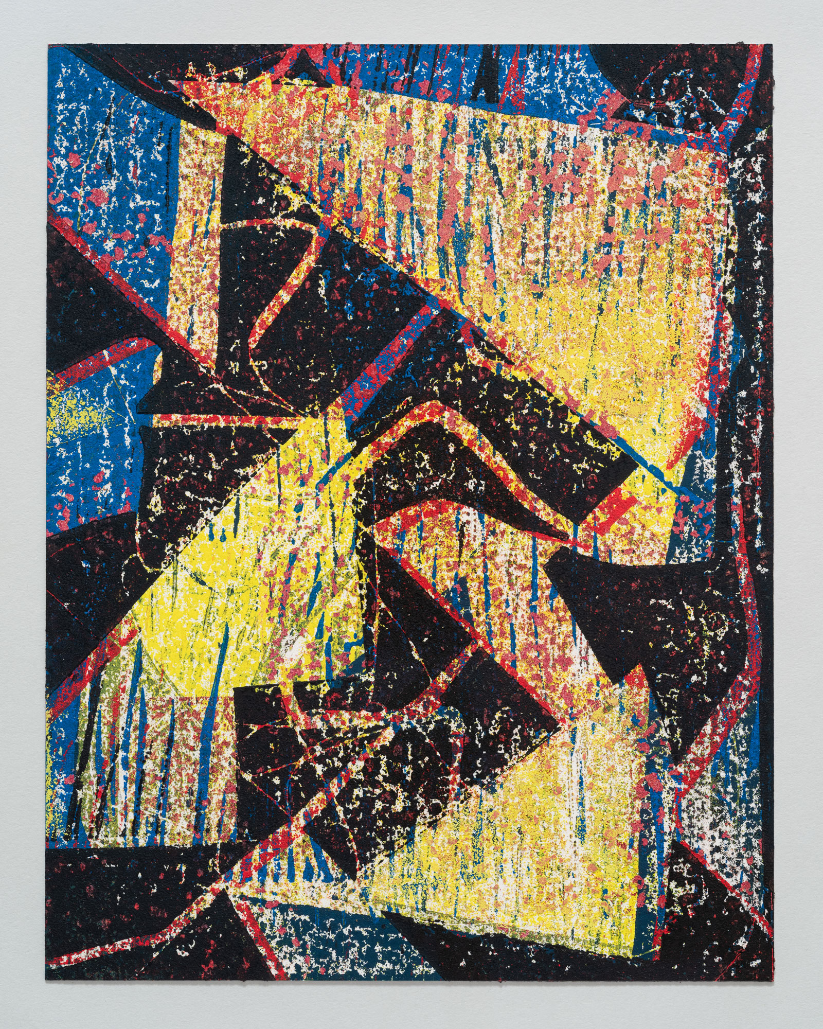 Untitled, 2024, hand-printed woodcut on paper, 11 × 8.5".