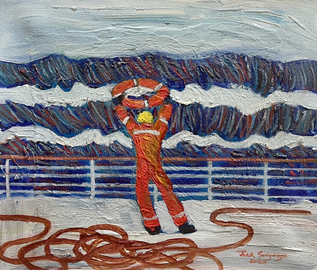 Pilgrimage No. 6, 37 x 32 cm, oil on canvas, 2024