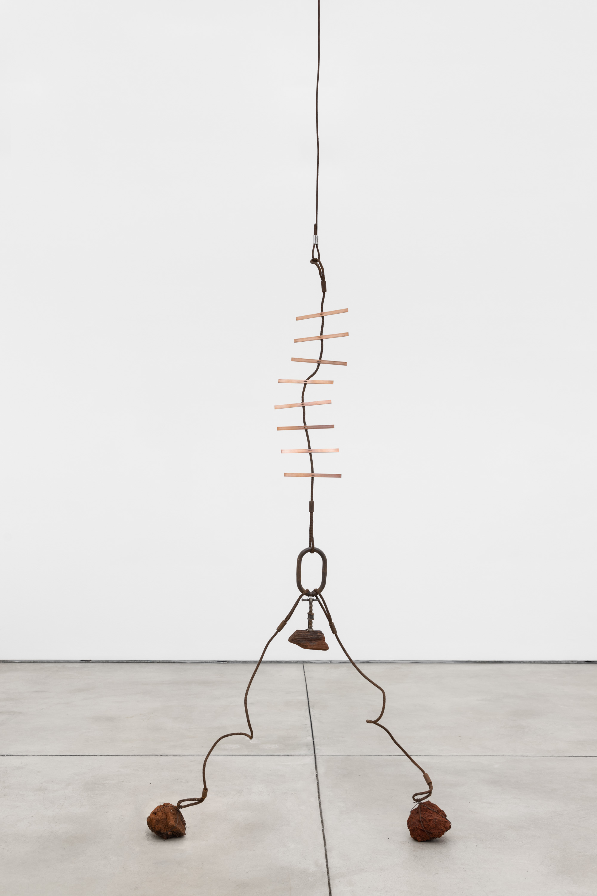 SPINEIron, copper and iron ore. 185 x 93 x 22 cm. 2023