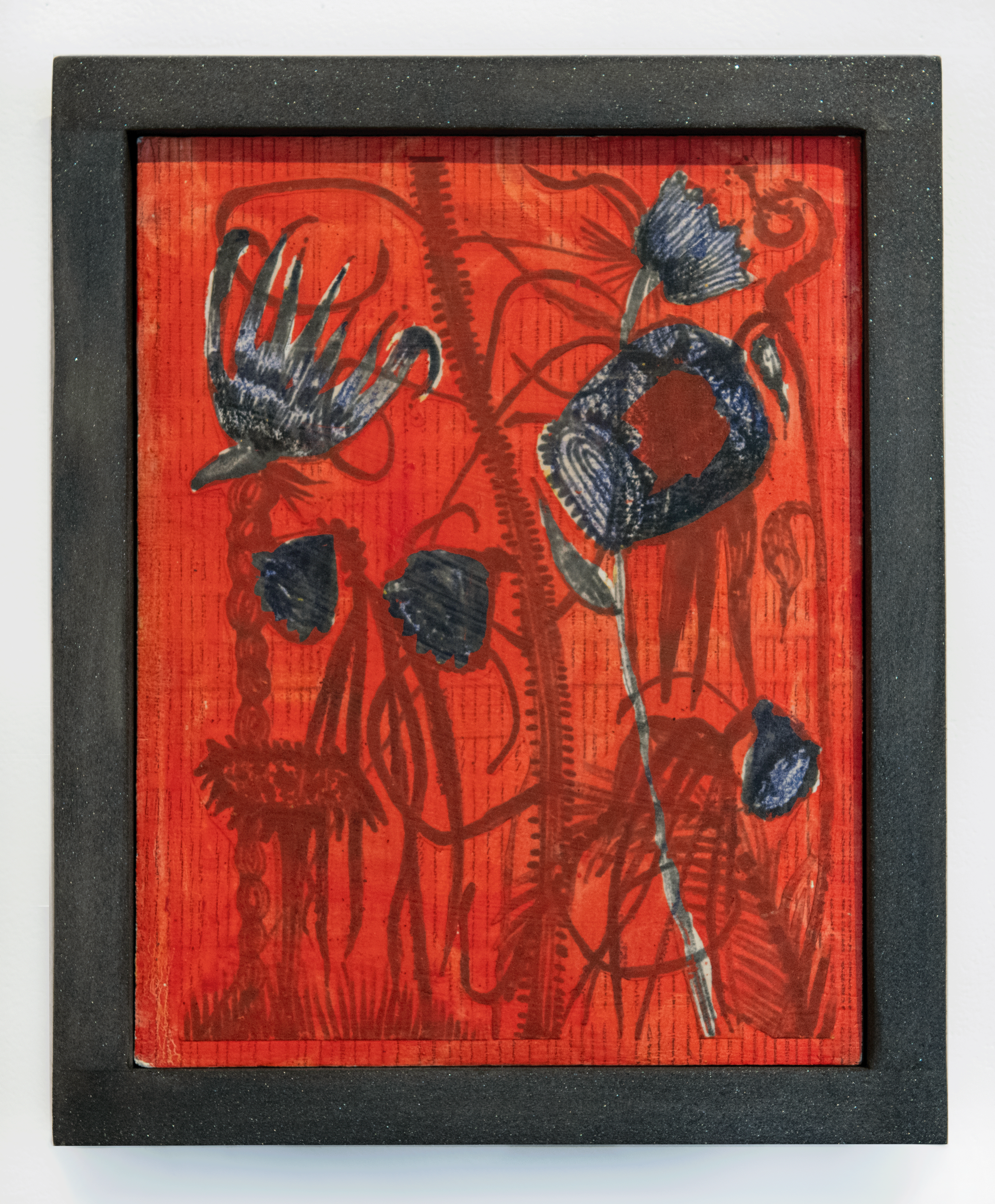  "Early Inside-Scape," 2023, Graphite, Marker, Acrylic, on Paper, on Panel, 9” x 11.5”