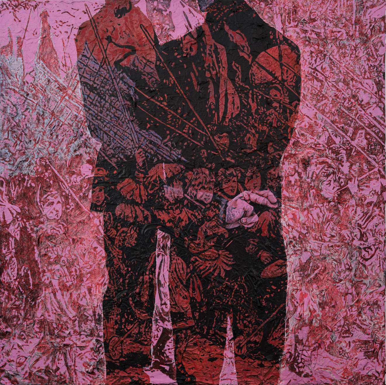 Some faith, 2023, Acrylic, aquazol and matte gel on canvas, 152.4 x 152.4 cm