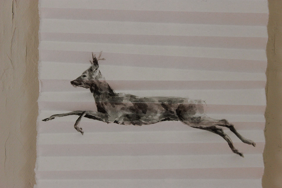 Paper and pigment. Detail