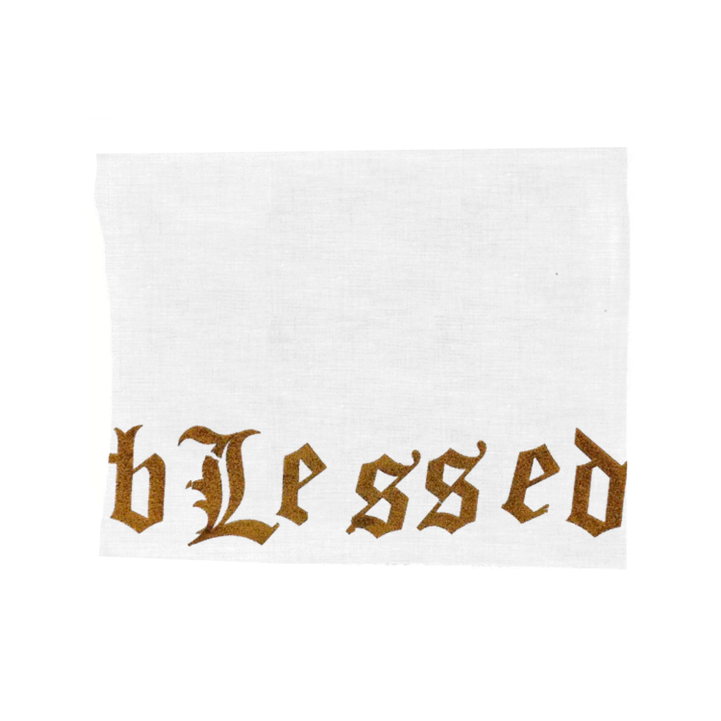c. 2017, 'blessed' towel, readymade