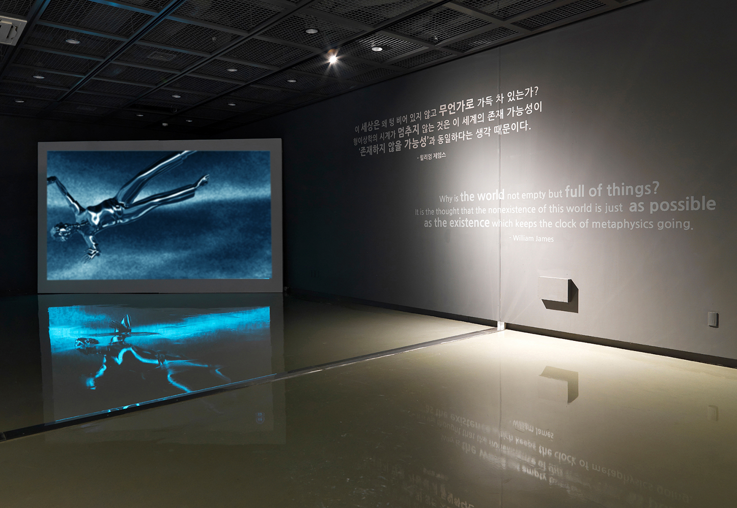 Claudia Hart, Song of the Avatars: Dark kNight, 2013, from Better Than Universe, an exhibition curated by Yoo Jinsang, 2013-14, at the Dague Media Art / ZKM collaborative space in Dague, Korea.