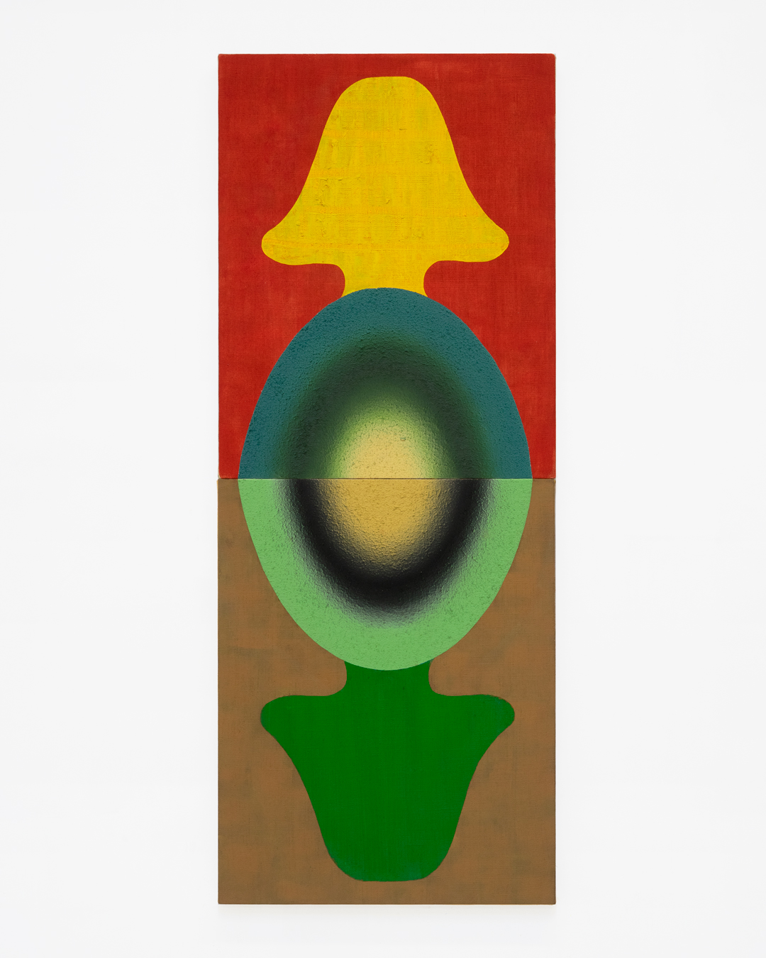 Reflection 2, 2023 Acrylic and sawdust on linen 100 x 40 cm