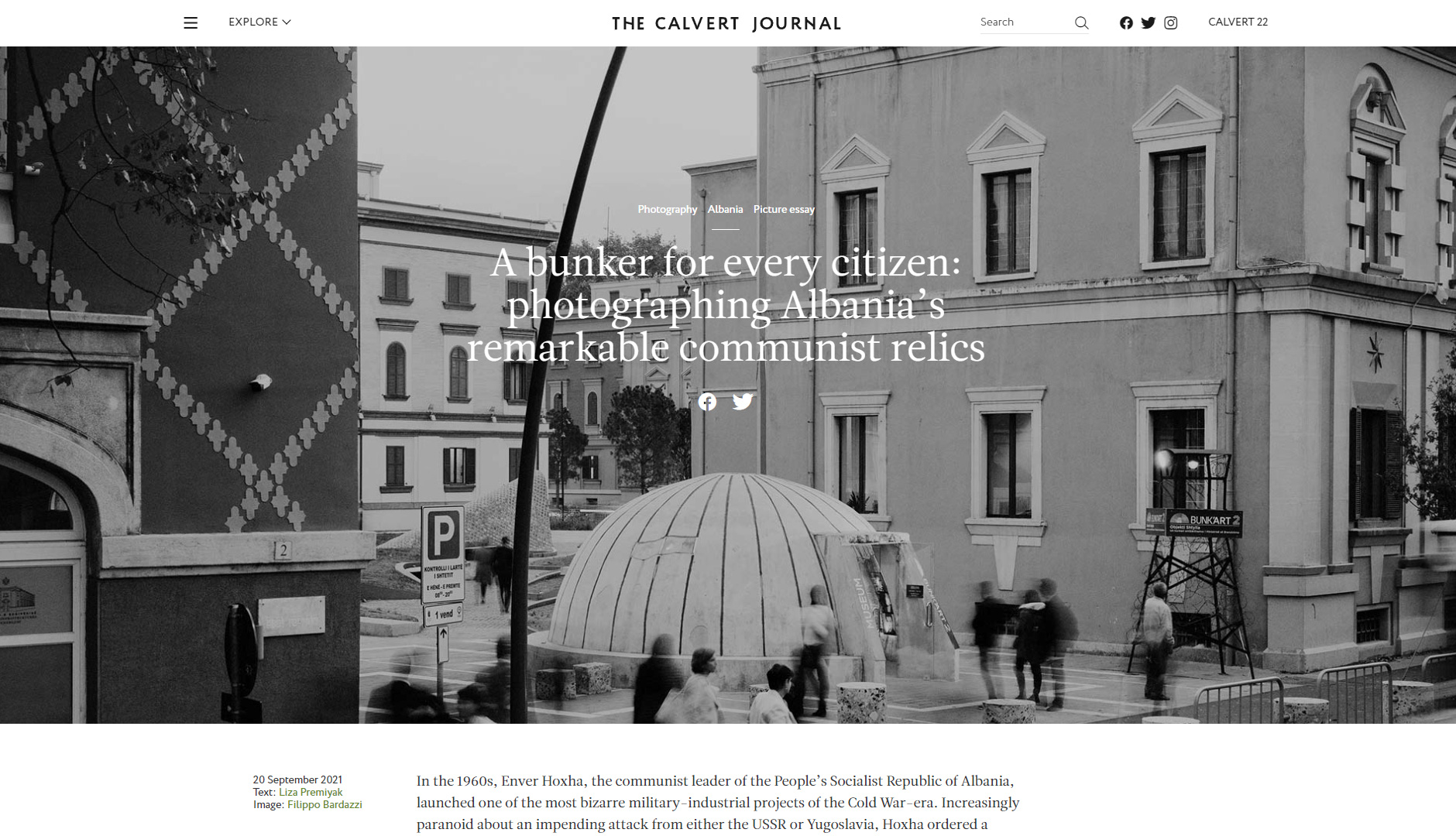 Bunkers on The Calvert Journal (UK), September 2021