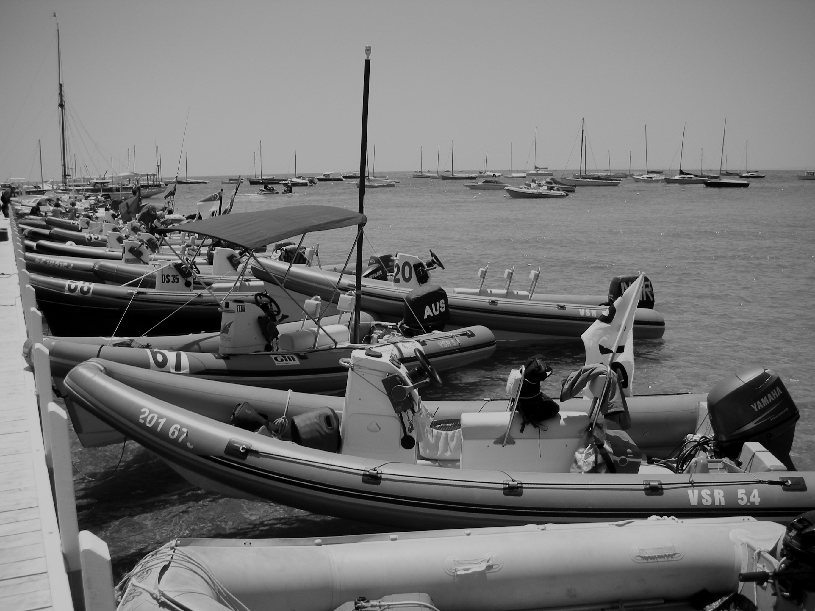 VSR coach boats during the 49er and 29er worlds in Sorrento, 2019