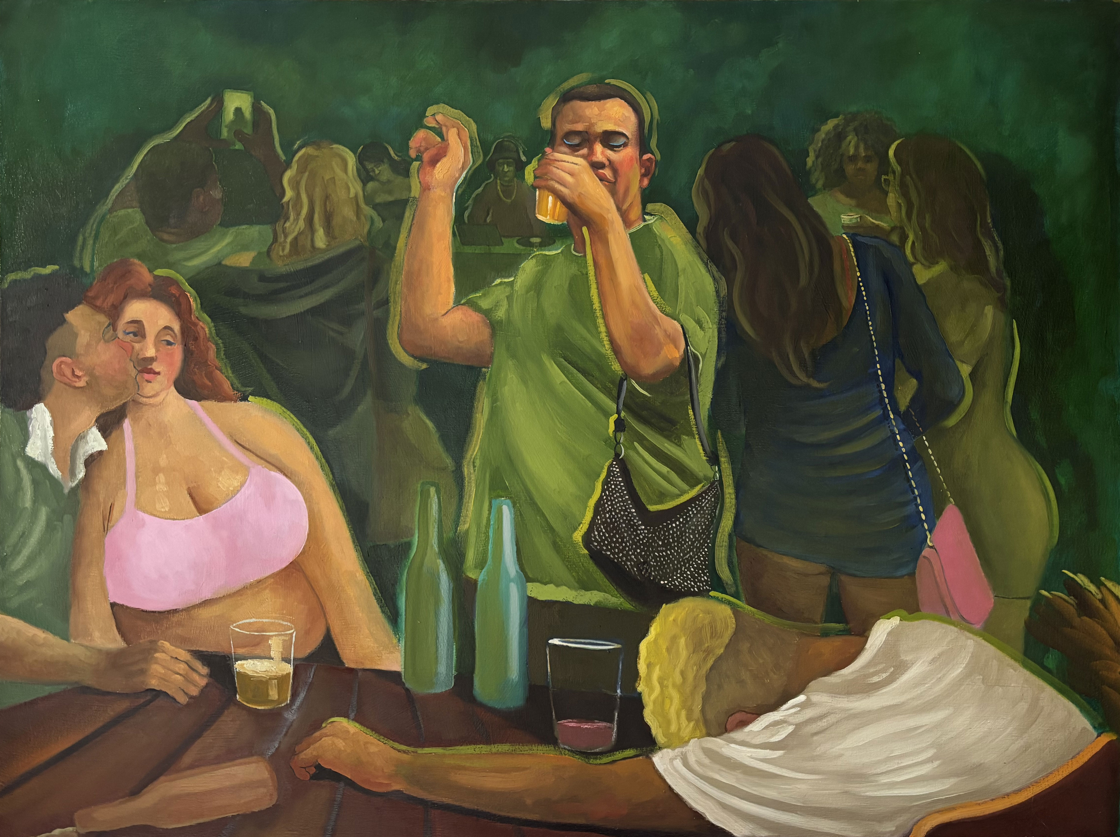 A noite, 2024. Óleo sobre tela, 60 x 80 cm.