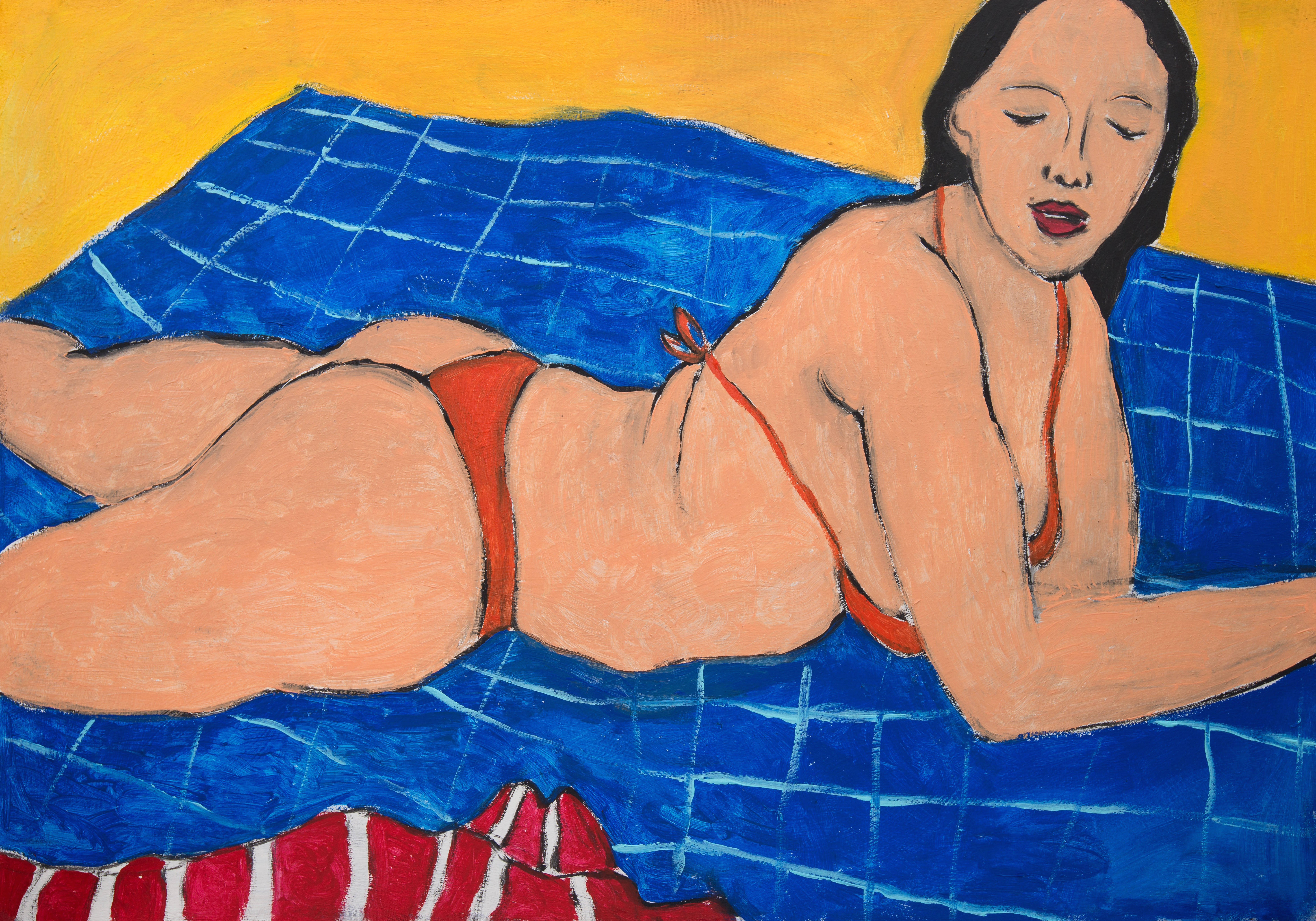 'Bather I' 70x105cm Acrylic on Canvas 