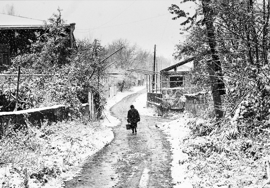 Early winter start in Ergneti (Georgia, Caucasus) near the Georgian-South Ossetian border, November 2011. The village was largely destroyed by Russian forces during the Russian-Georgian war of 2008. While the war had been over for more than three years, but there were still traces of it everywhere – not only on the houses and infrastructure, but also in the minds of the people living here.