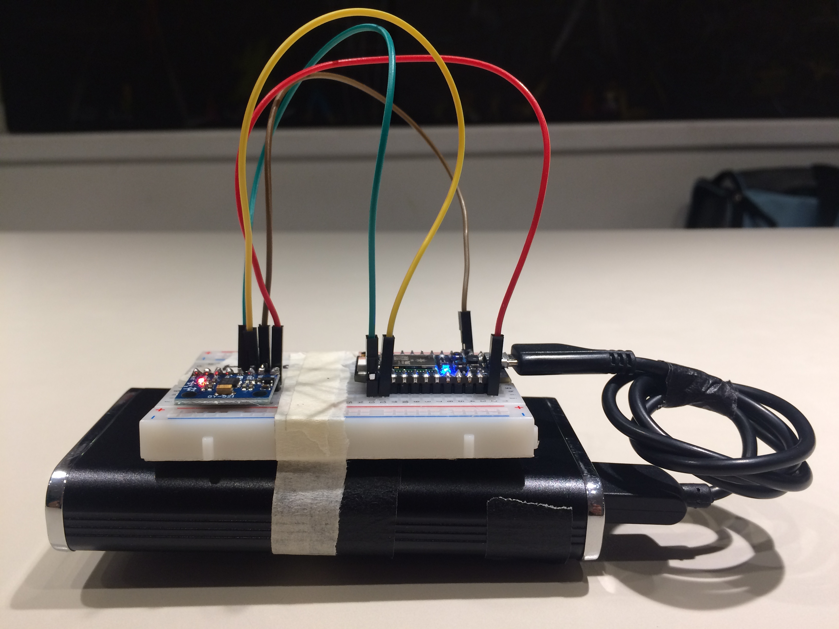 low level testing of the Particle board could be controlled via phone app