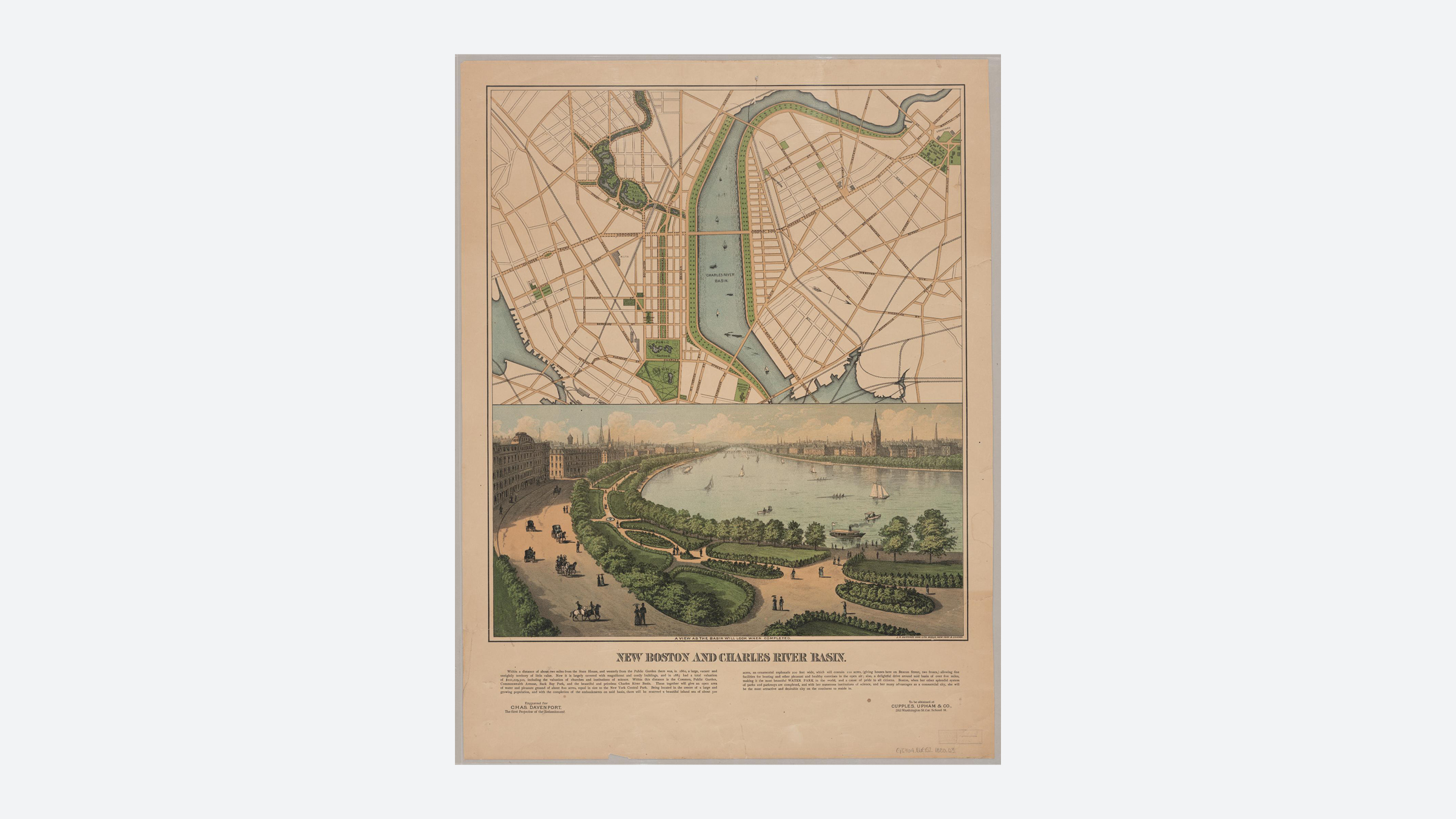 Fig. 45 Charles Davenport. “Proposed Charles River Park.” Cambridge: Harvard Map Collection, 1880.