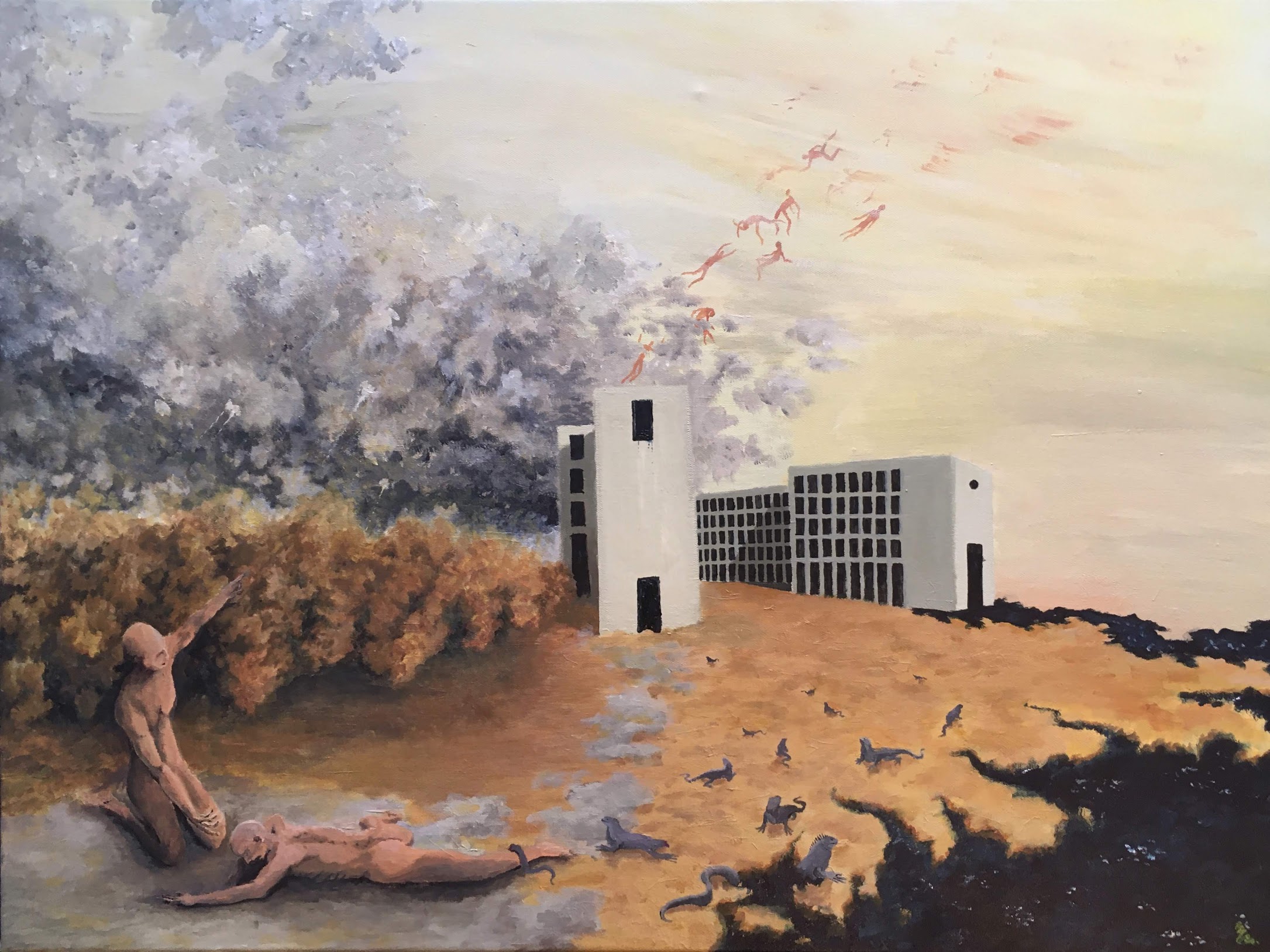 dream of ‘pope with a tick on its neck’, 2020, acrylic on canvas