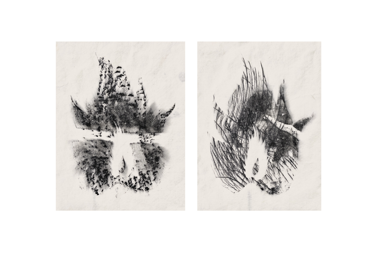 Fire on Water, 2019, Chinese Woodcut Printmaking on Rice Paper