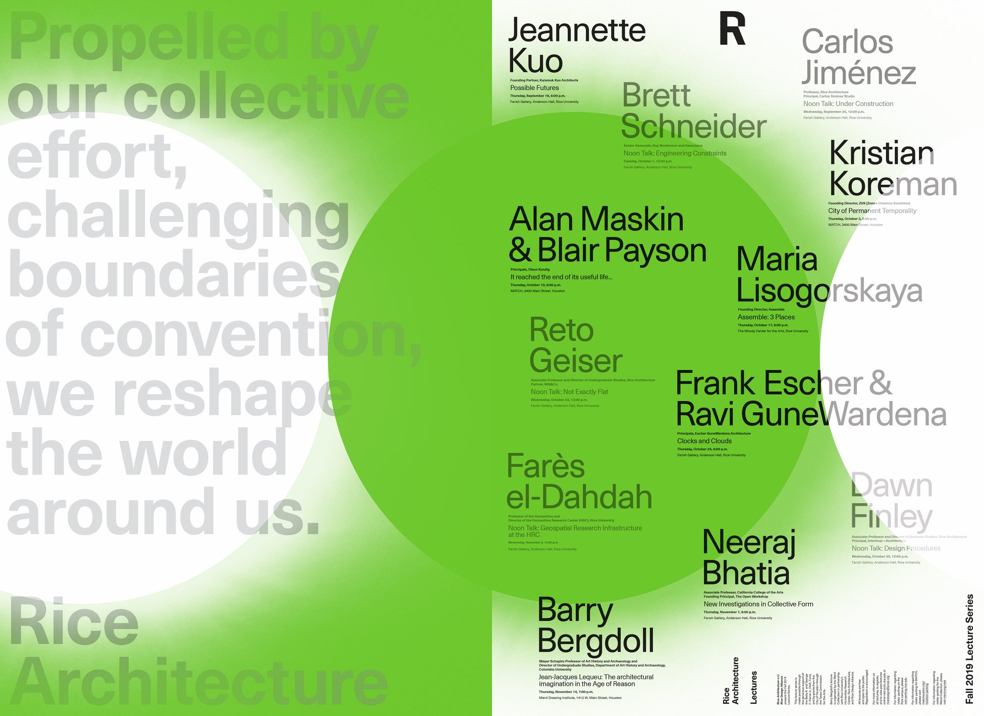 October 2019, Clocks and Clouds lecture at Rice University.