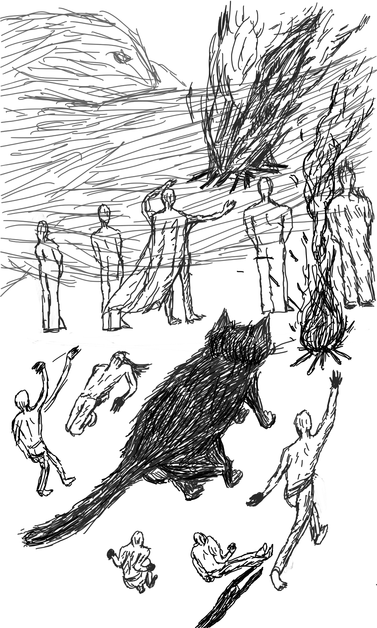 혼란속의 형제들_Brothers in chaos_digital drawing_2021