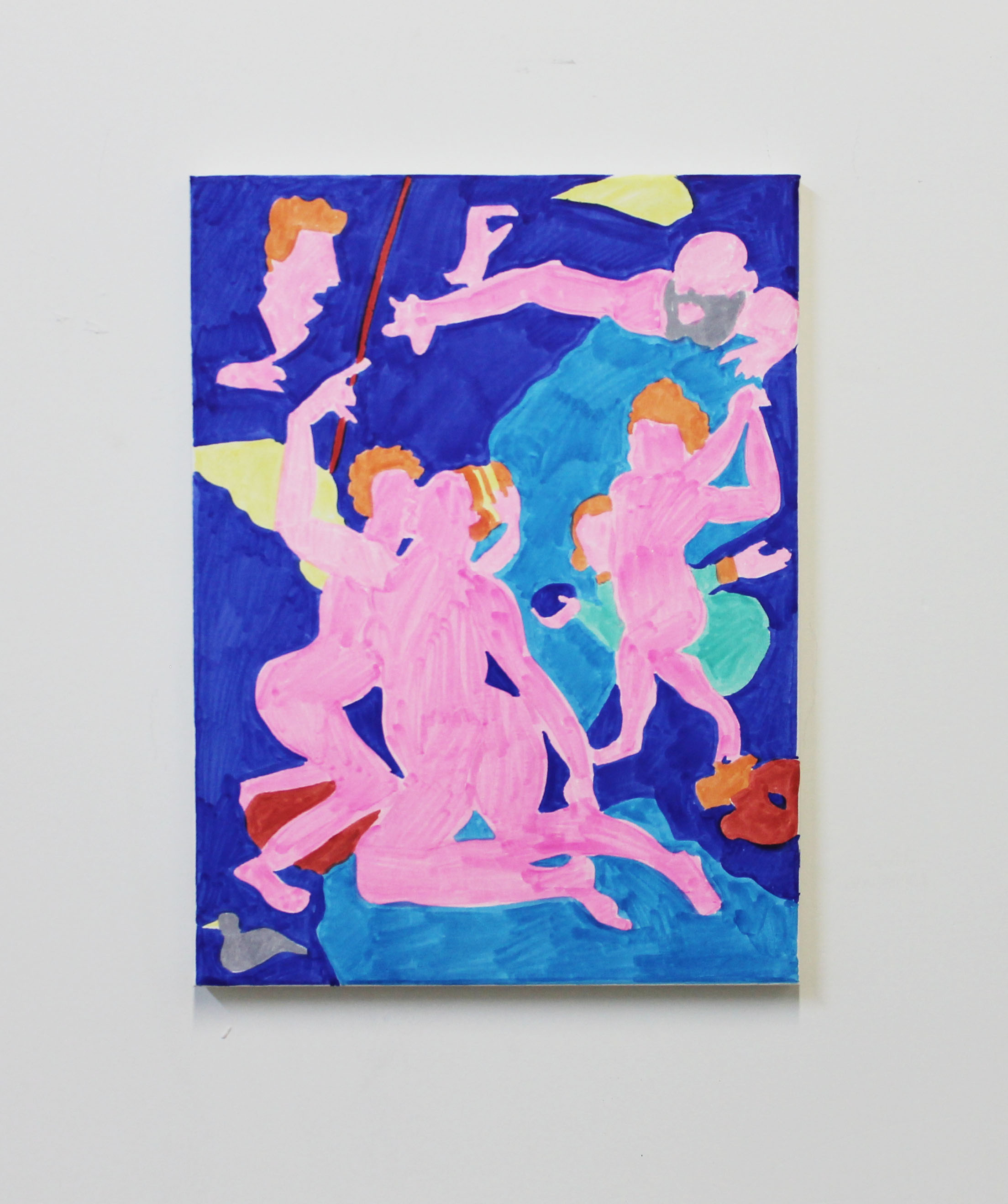 bronzino study / marker on canvas / 2016