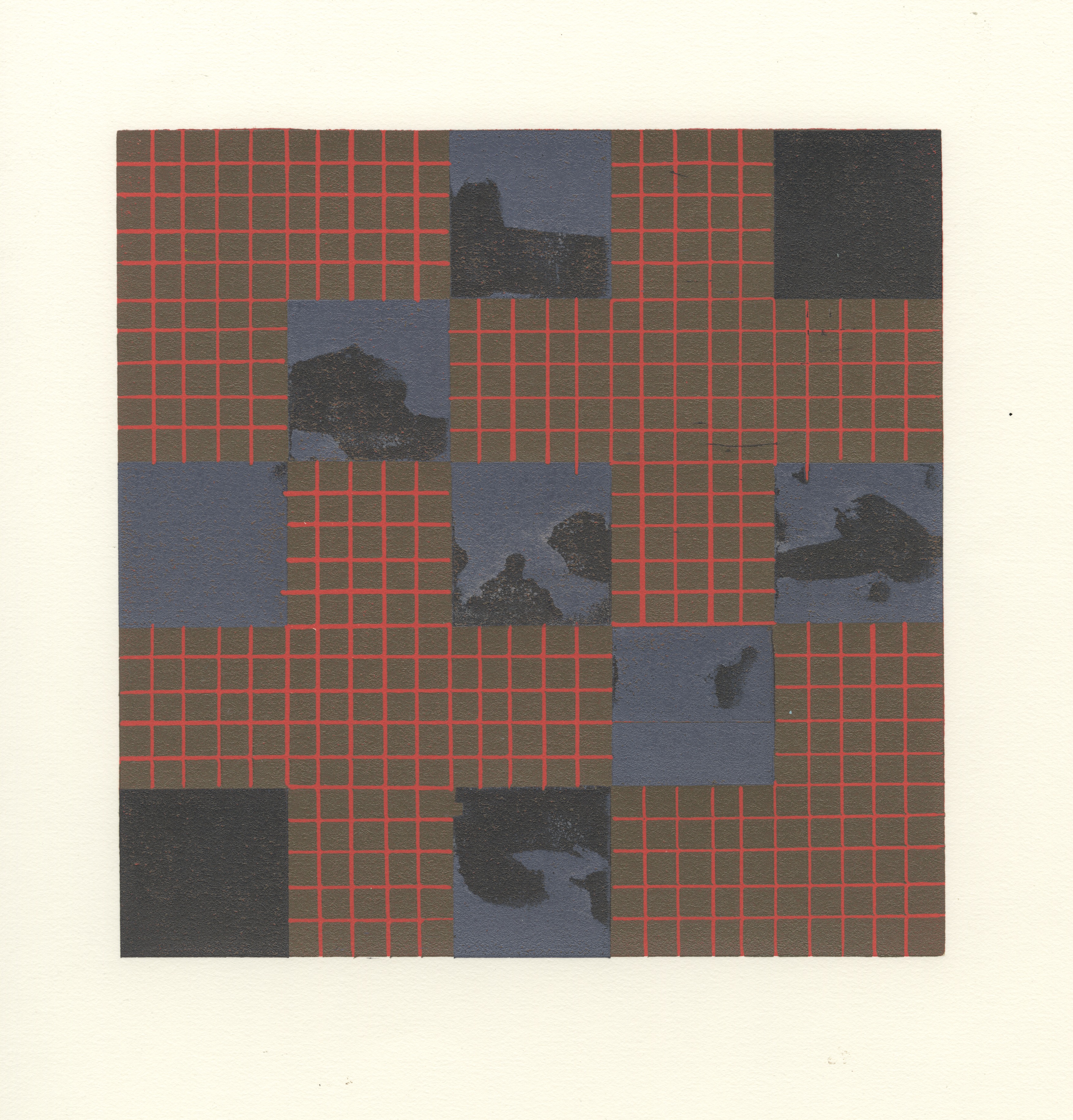 San Domenico (A.P. 11), 2019, Relief Monoprint, 9" x 9"