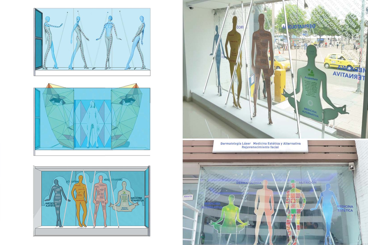 2013/ Conception de vitrine Clinique Esthétique - MedPlus Medicina Prepagada