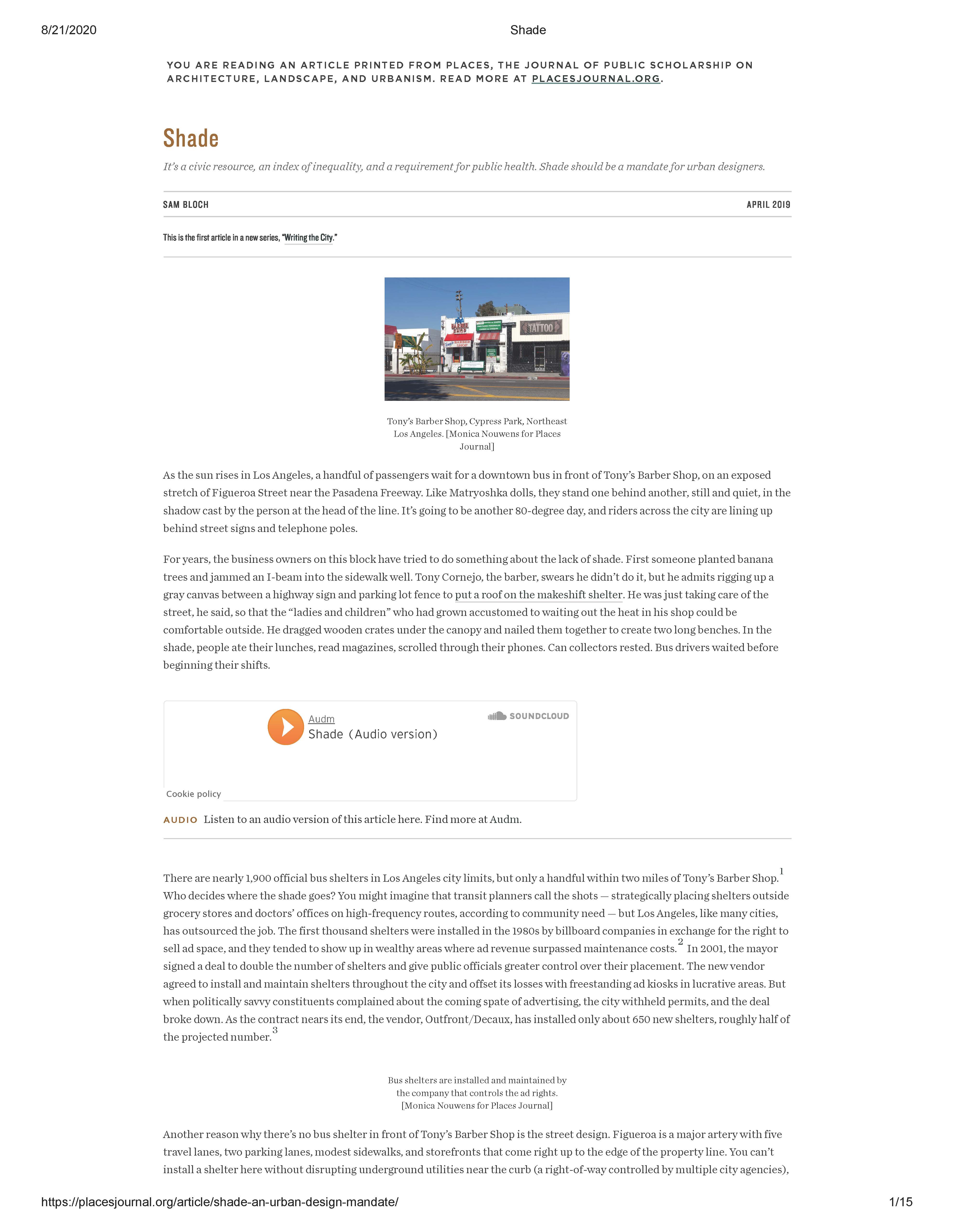 Bloch, Sam. “Shade.” Places Journal, 2019.