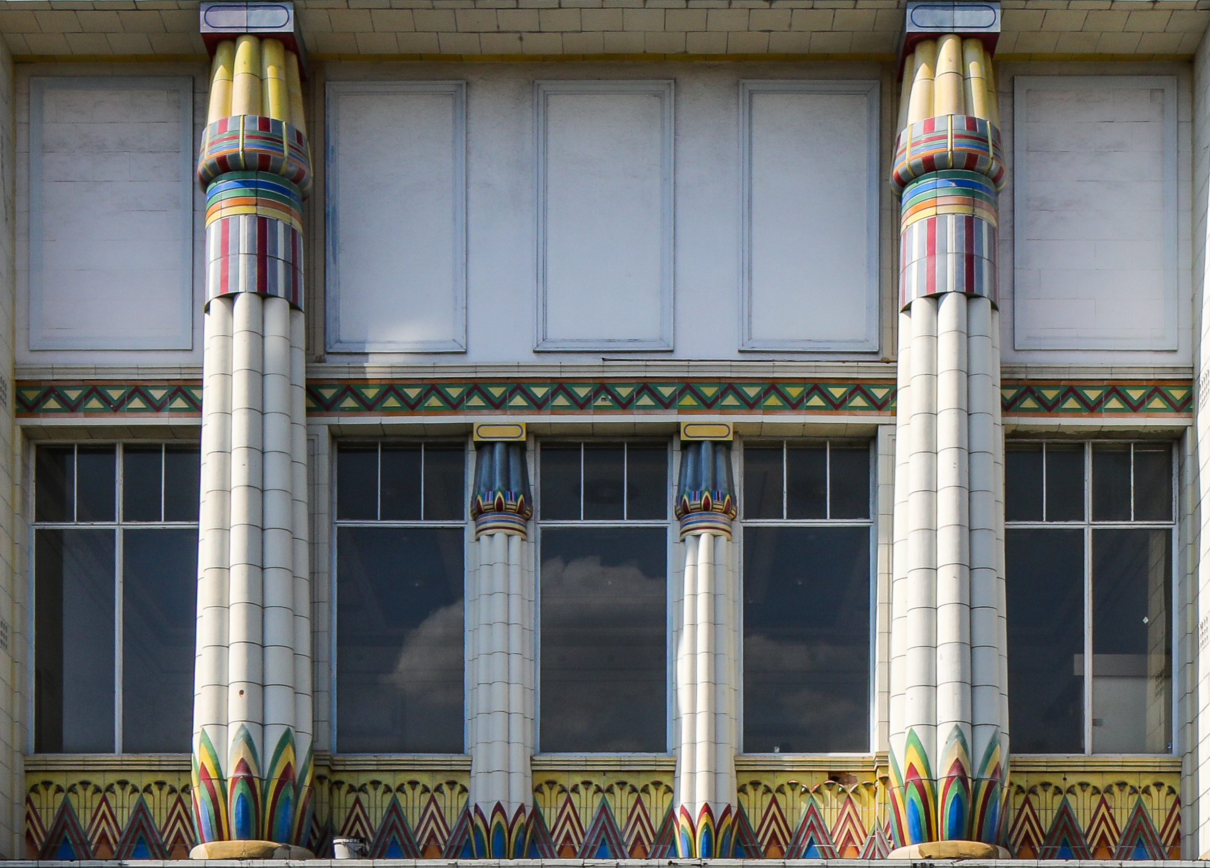 Facade Detail Gracepoint Church, Former Carlton Cinema, 1930, Essex Road, Islington. Photo credit: Sirj Photography