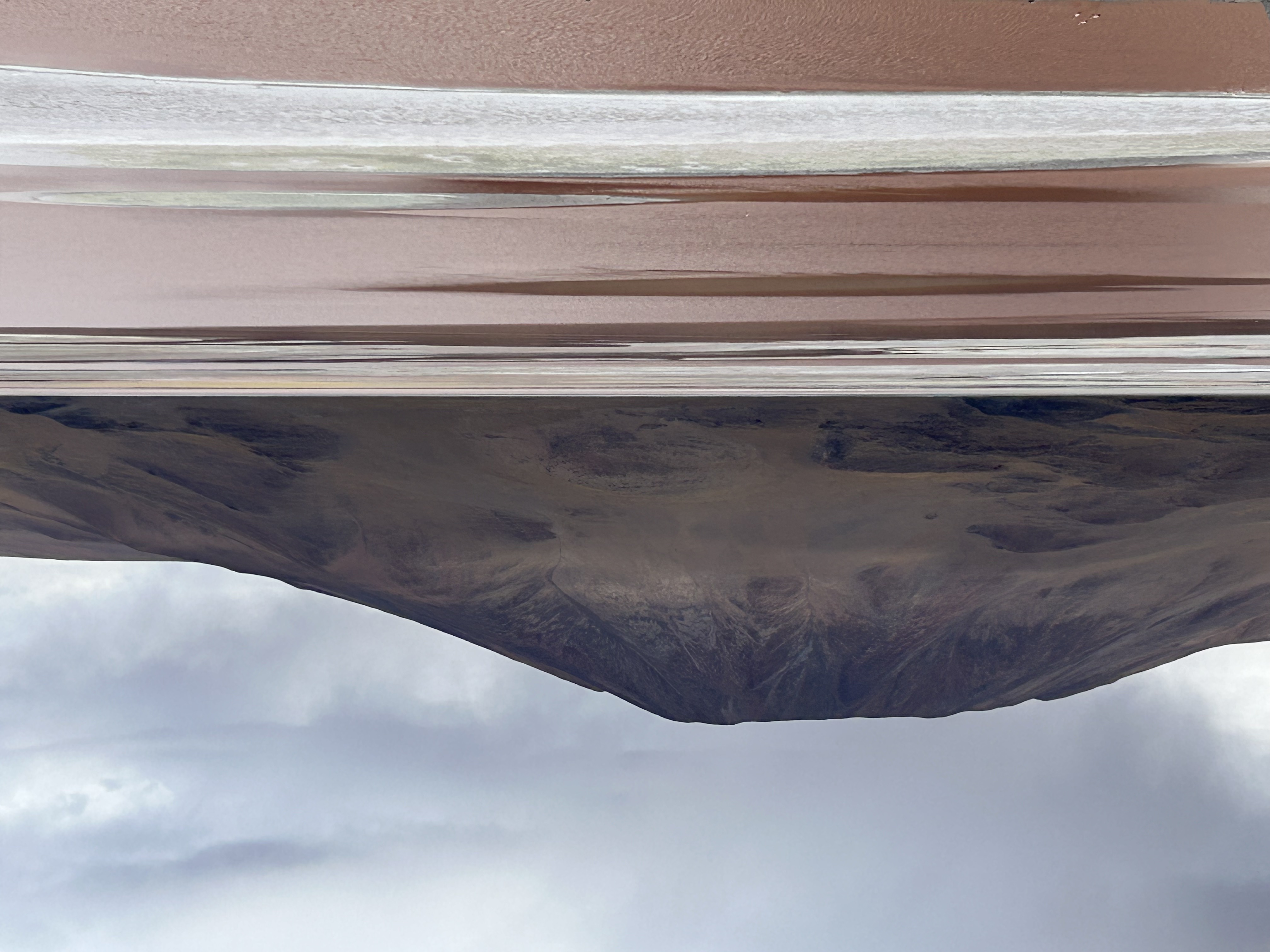 Eduardo Avaroa Andean Fauna National Reserve - The redness caused by algae that provides food for the pink flamingos.