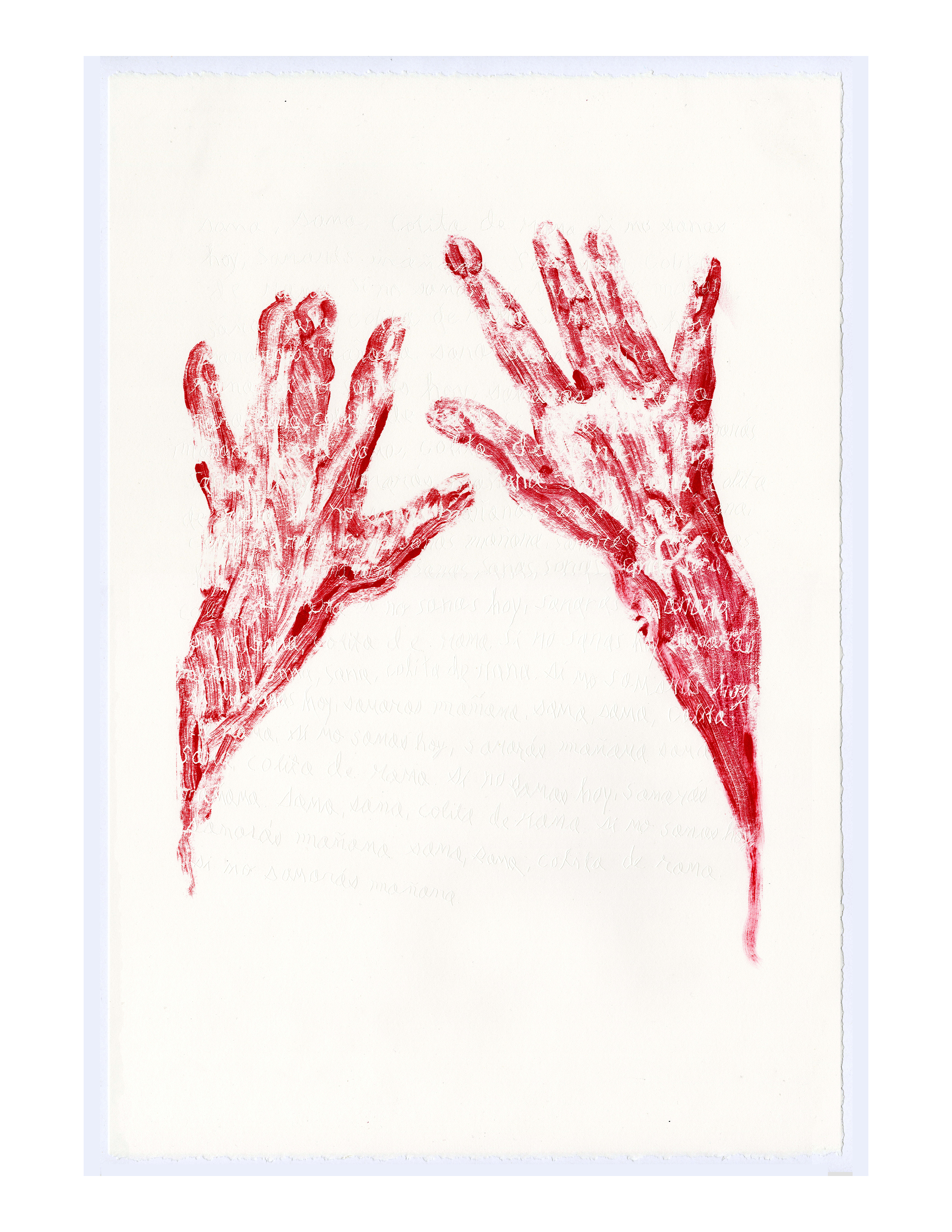 Sana Sana, monotype on paper, 2023