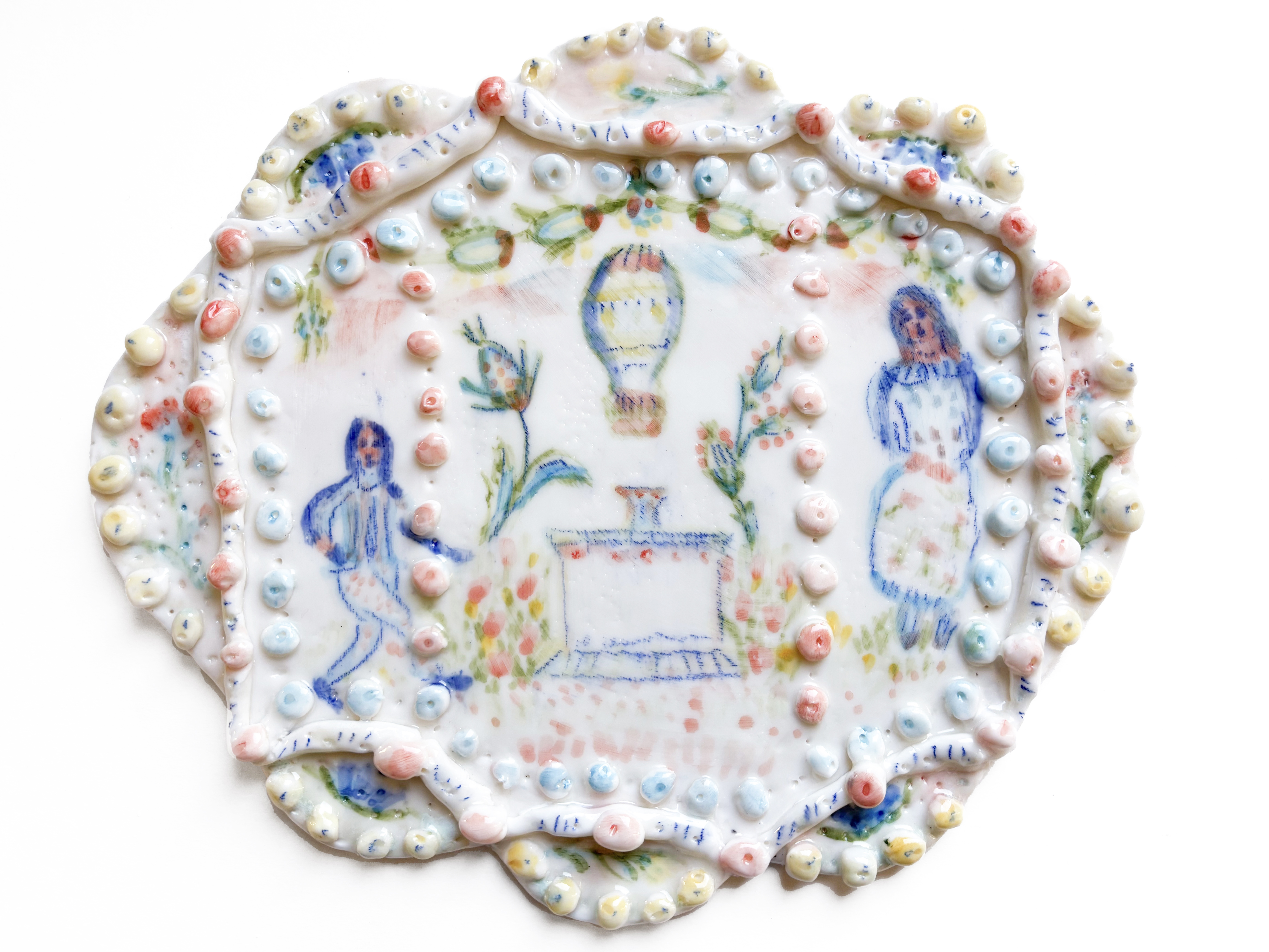 „Catching the sky", glazed porcelain, 2025