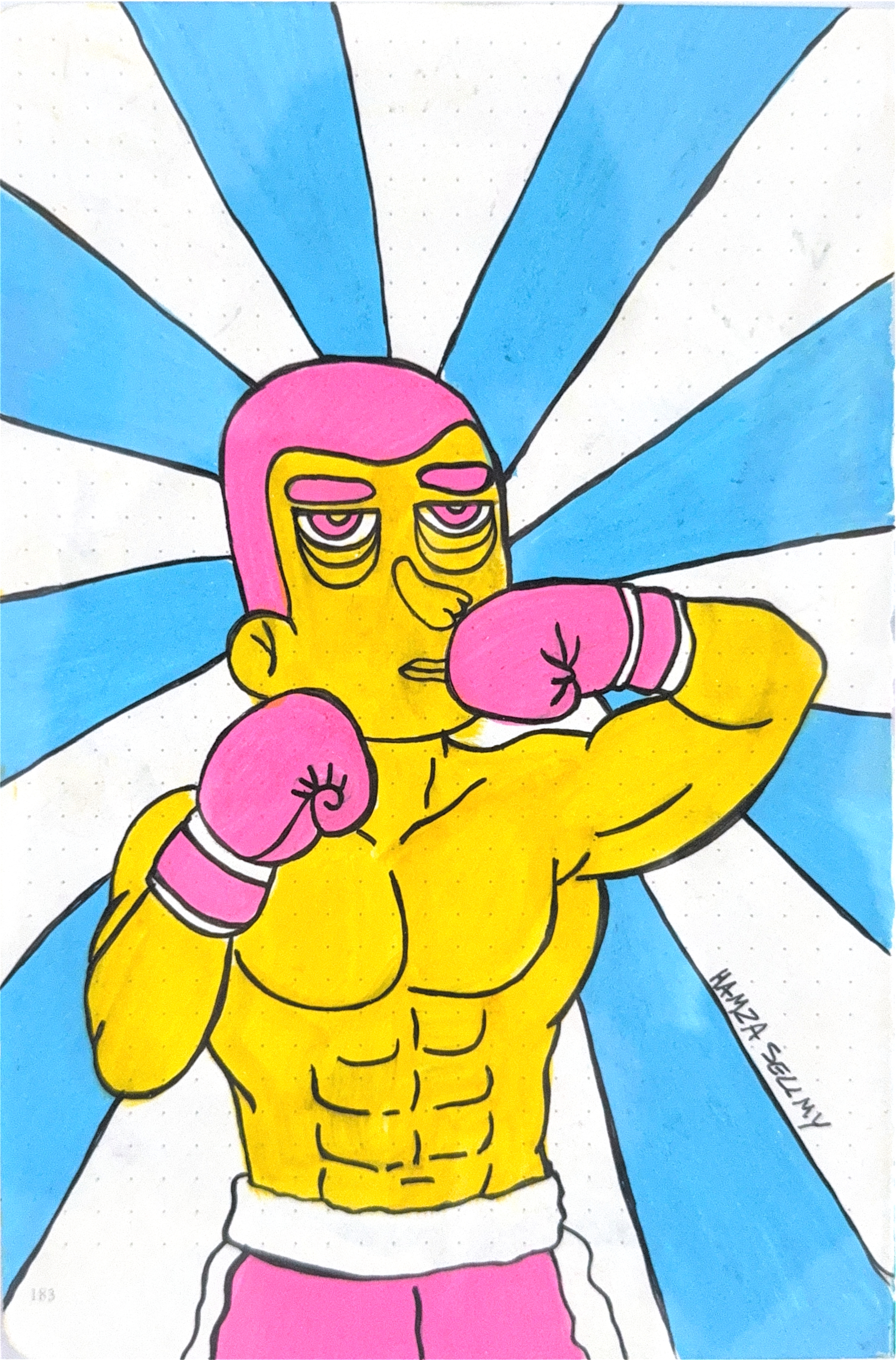 Chapter XI, Acrylics on paper, 15x21cm, 2025.