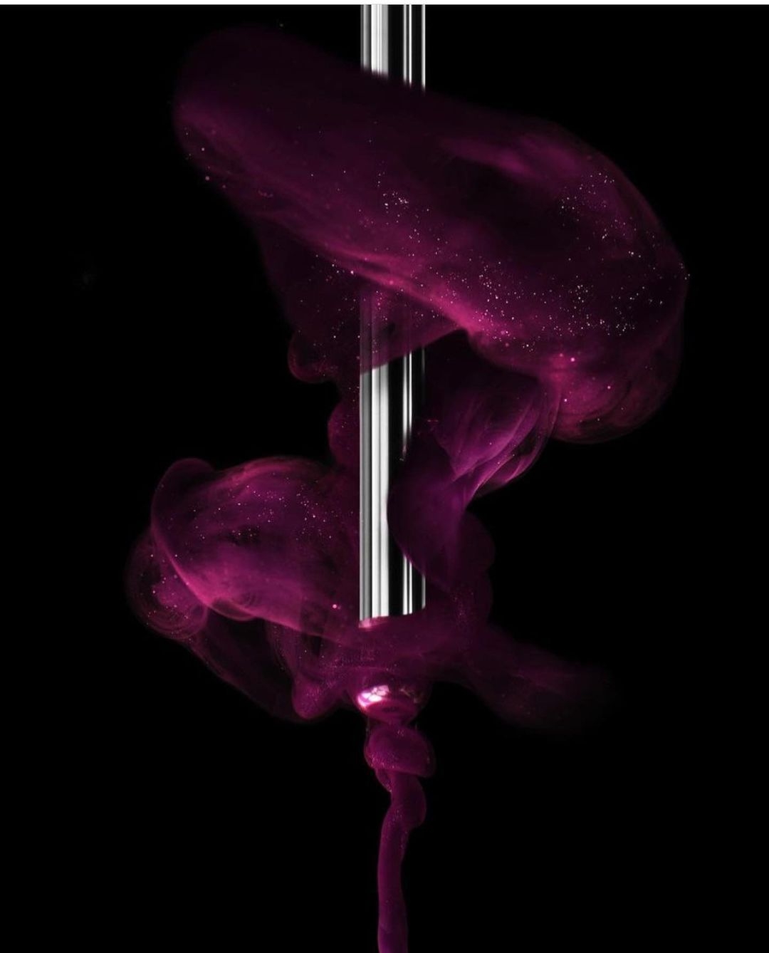 KMA stylist Rachel Haas designs set for photo of mascara wrapped in smoke for La Prairie