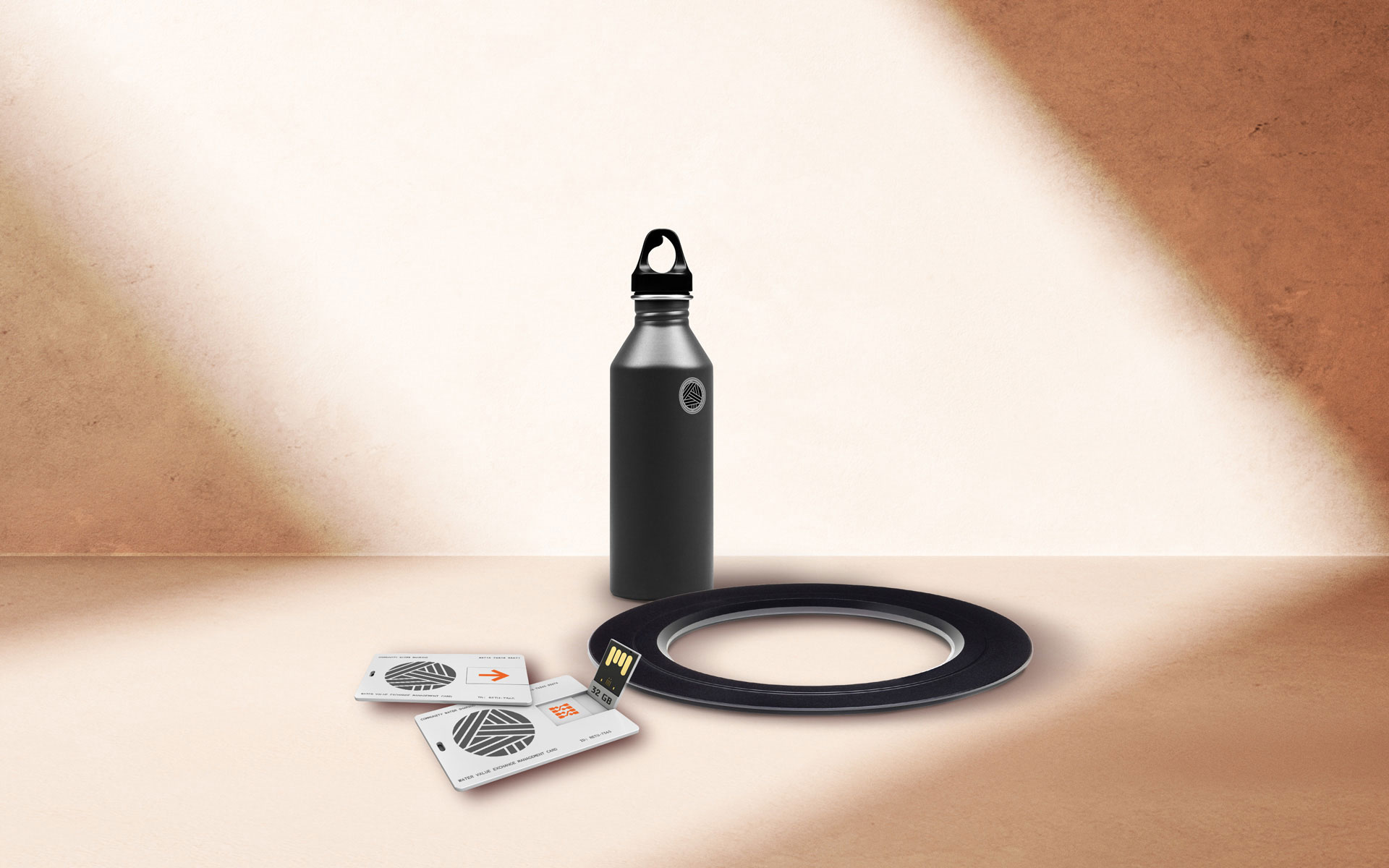 The water bank currency is a water commons-based value system. People track the shared water wealth of their community and their access right through small cards, also used with ring-like devices allowing members to synchronize with their local water management in communal rituals.