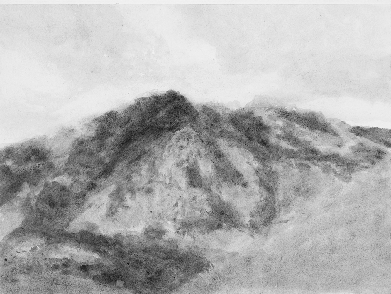 Massif, mouvements (III)gouache sur papier28 x 38 cm, 2024