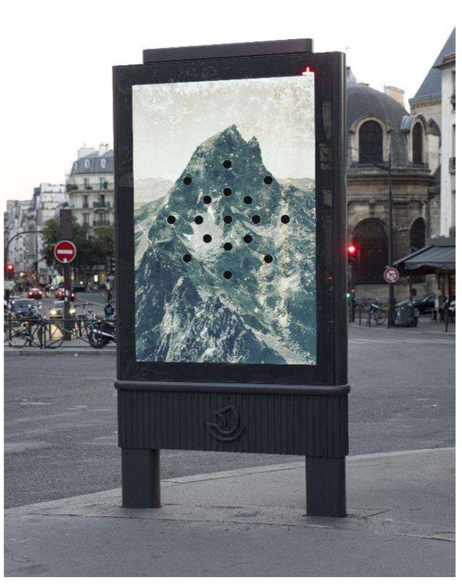 Hygiapoème [écouter la montagne] , 2022 épreuve photographiqueaffichage dans la ville 