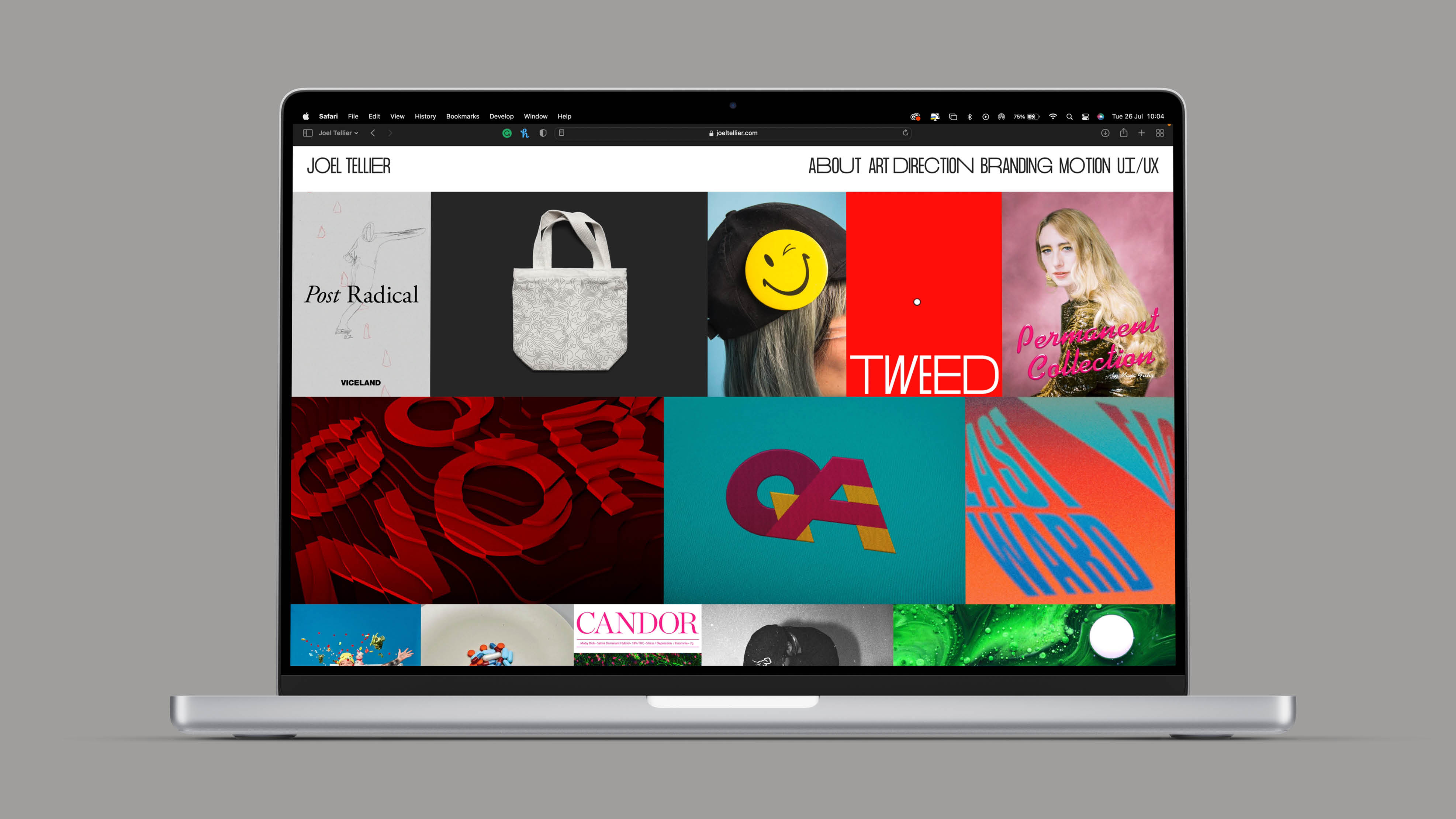 22/40: Identity refresh, curation and web design for the Graphic Designer, Joel Tellier, 2022.